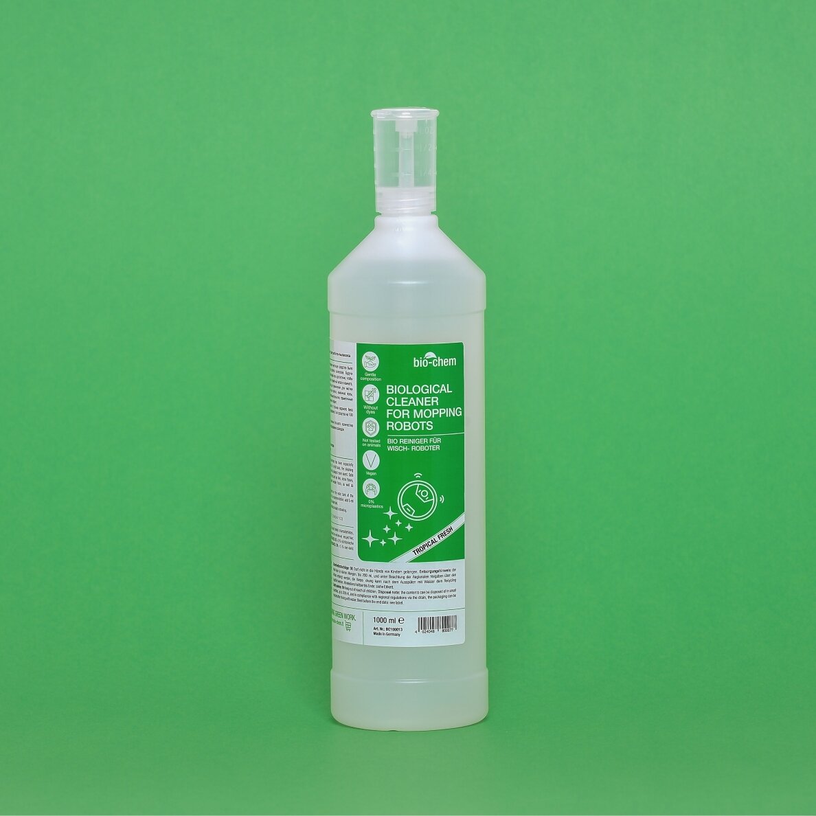 Bio valymo priemonė plovimo robotams BIOLOGICAL CLEANER FOR MOPPING ROBOTS