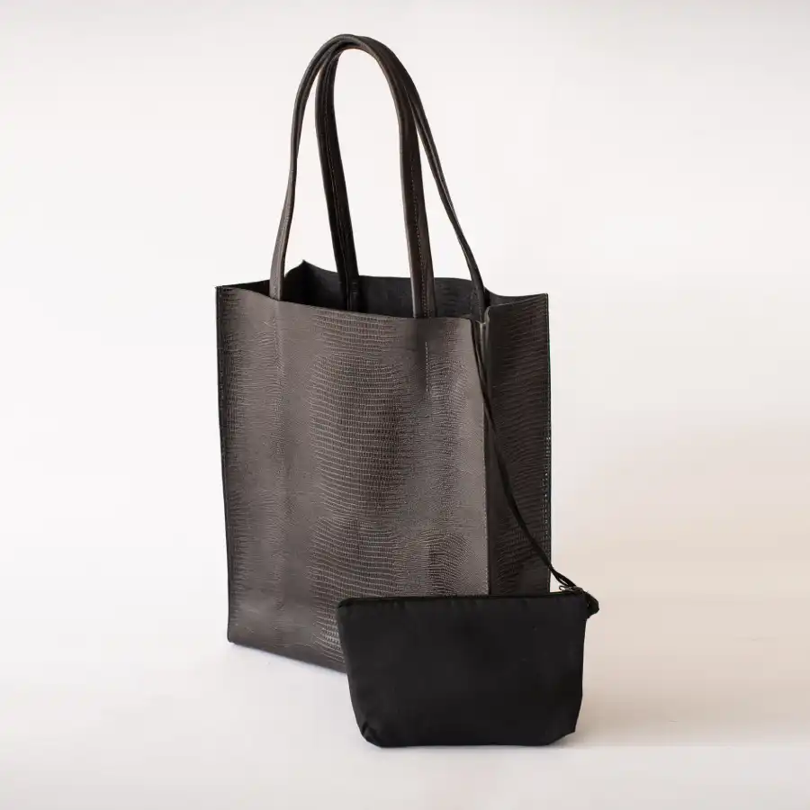 Black Iguana Premium Leather Tote Bag