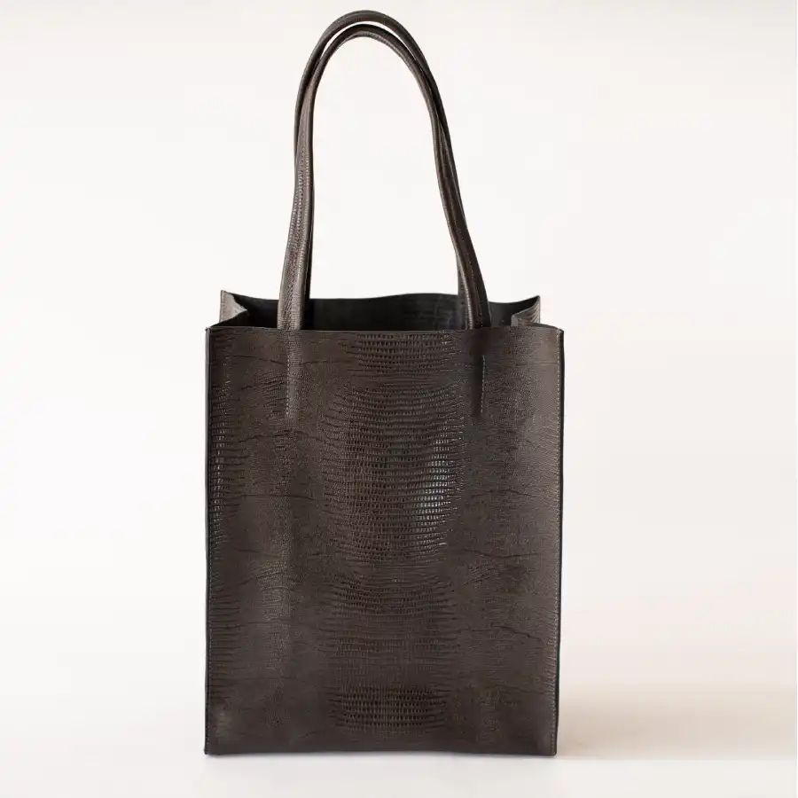 Black Iguana Premium Leather Tote Bag