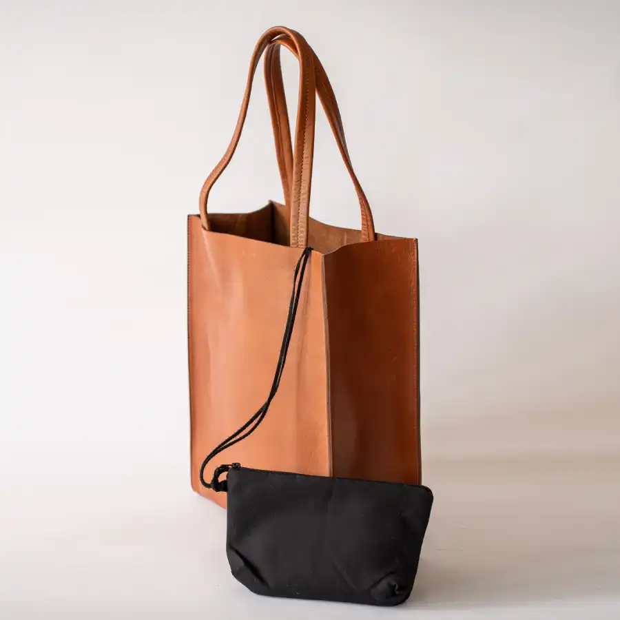 Caramel Premium Leather Tote Bag