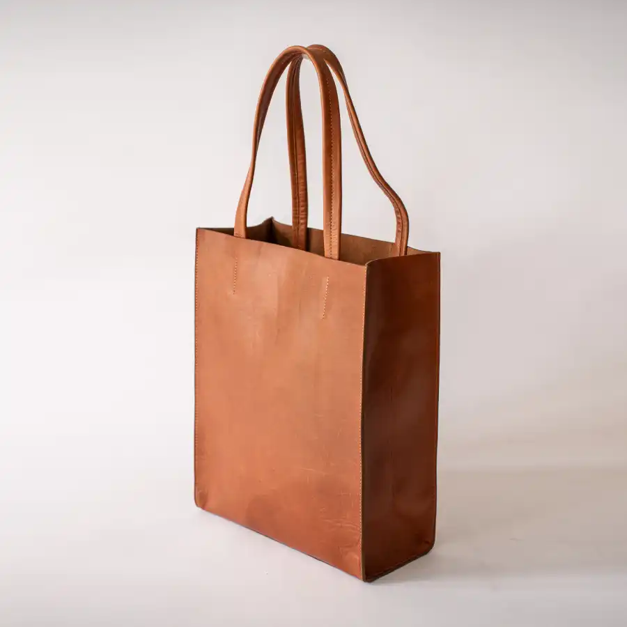 Caramel Premium Leather Tote Bag