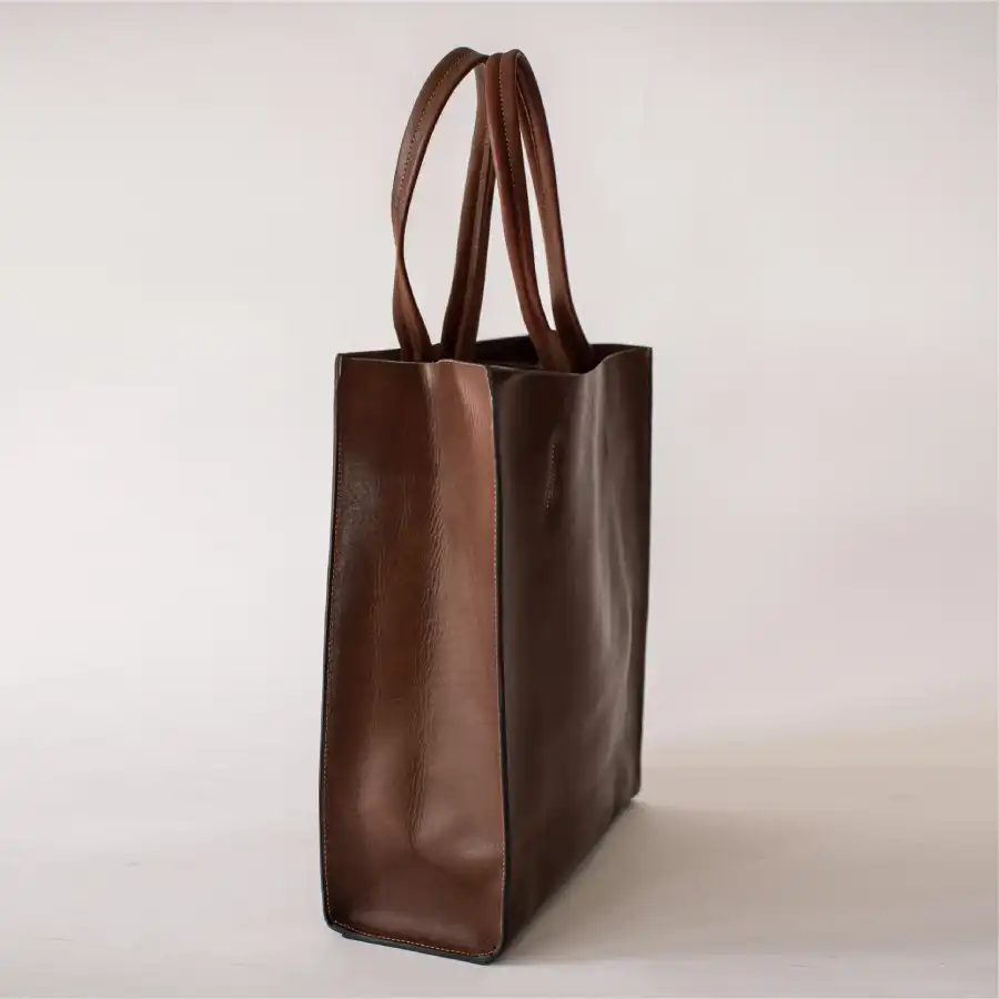 Chocolate Premium Leather Tote Bag