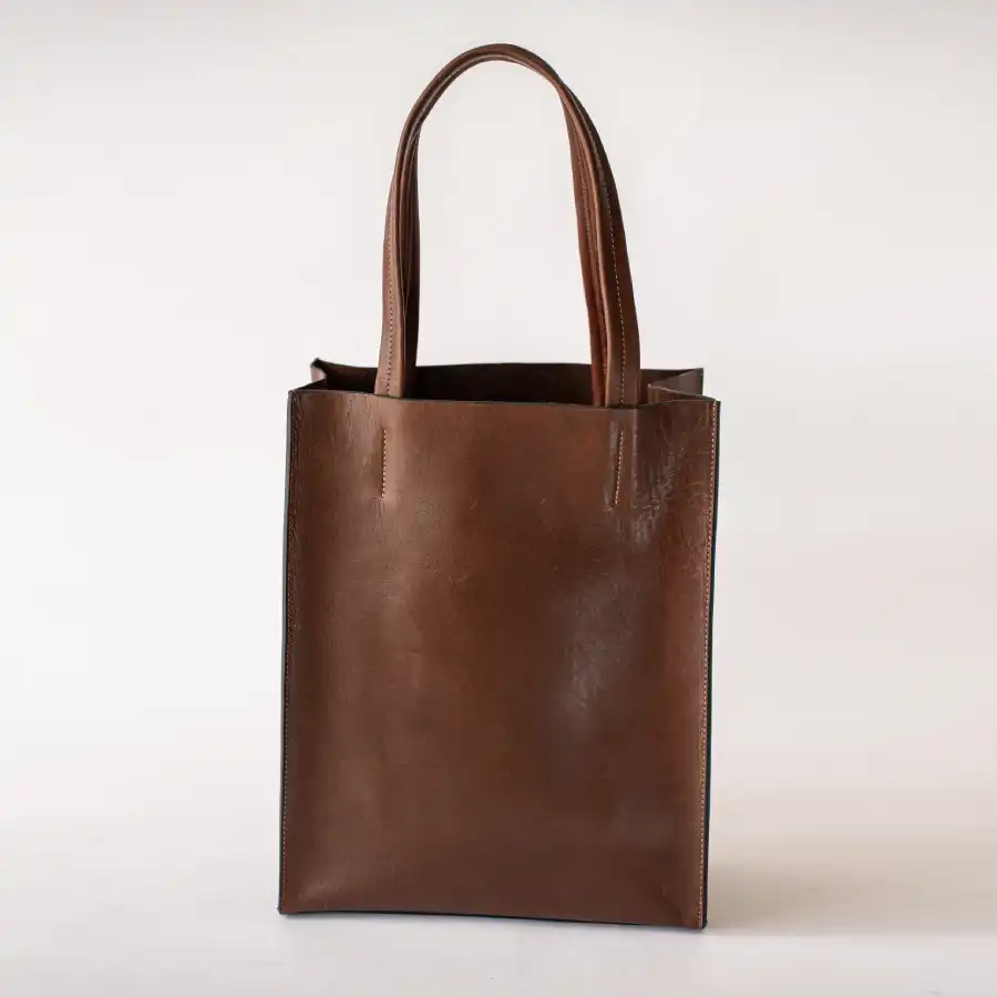 Chocolate Premium Leather Tote Bag
