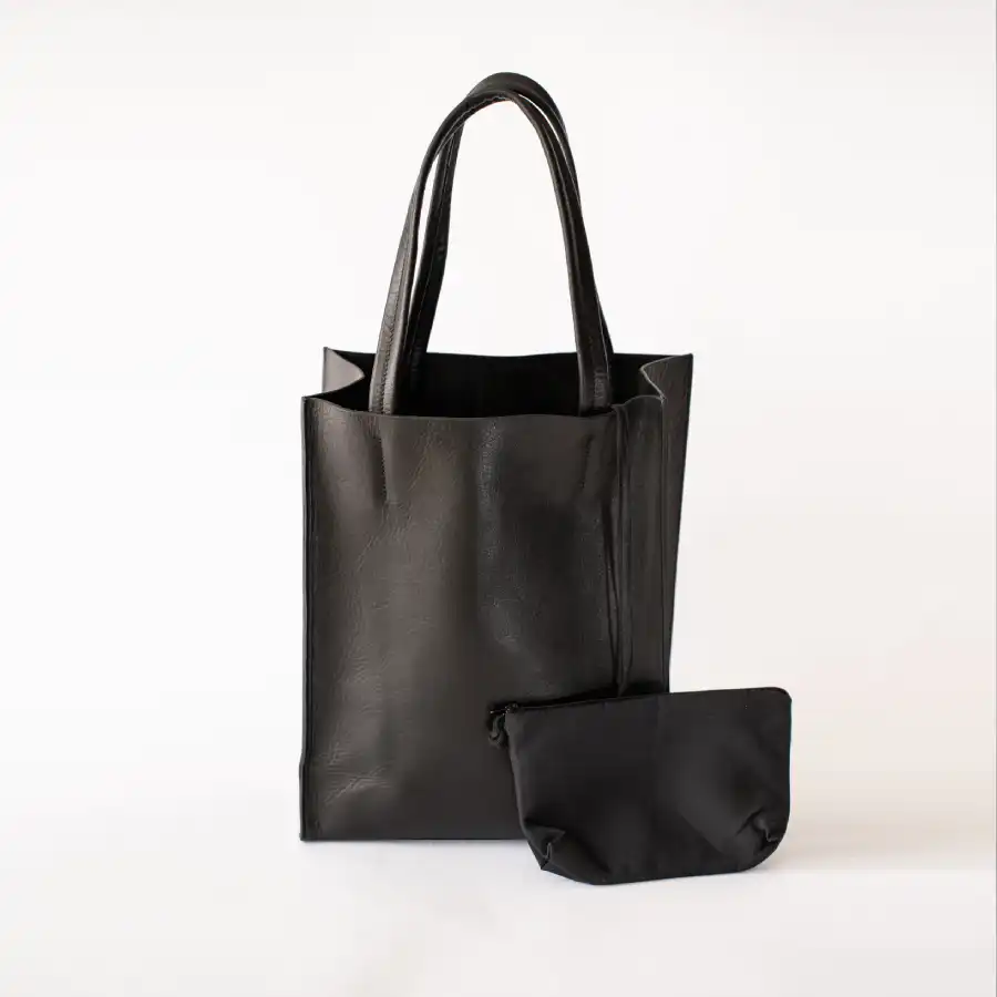 Black Premium Leather Tote Bag