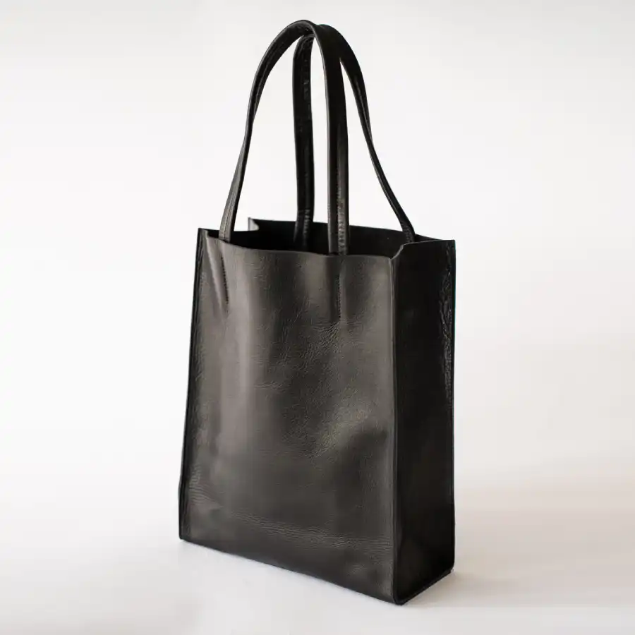 Black Premium Leather Tote Bag