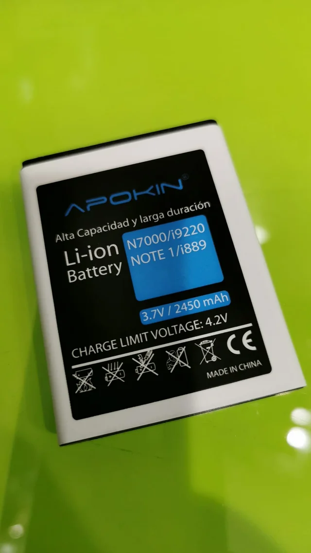 Batería de Iones de Litio N7000/i9220/NOTE 1