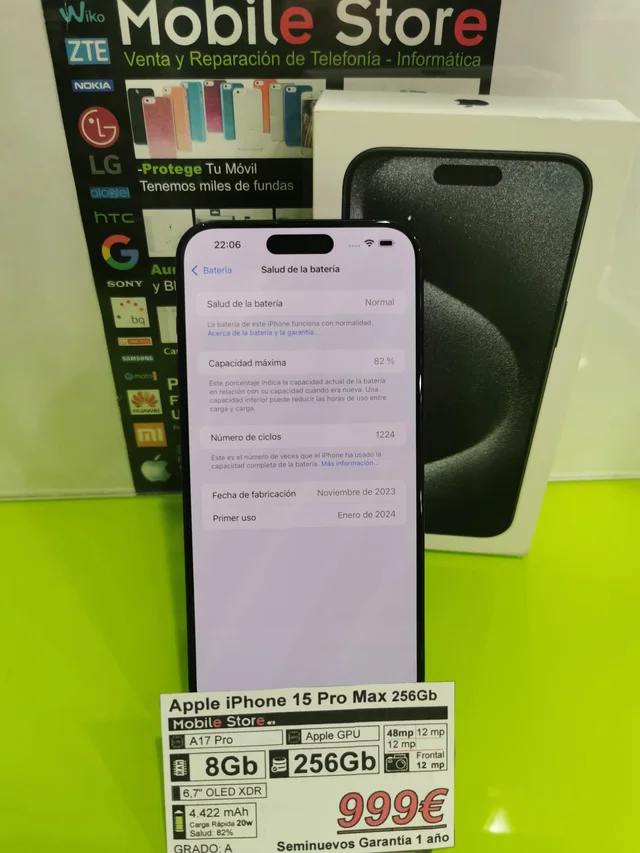 Apple iPhone 15 Pro Max 256GB Azul