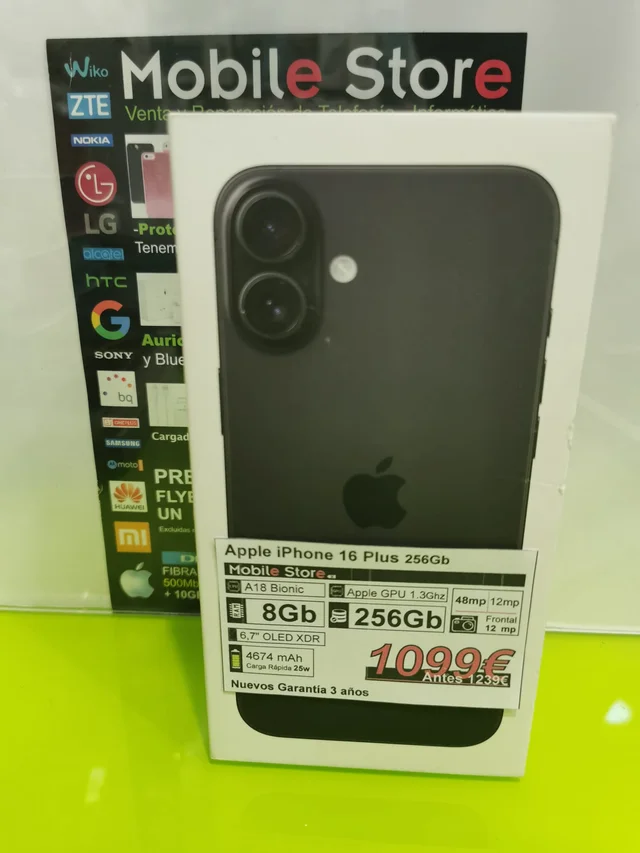 Apple iPhone 16 Plus 256Gb Negro