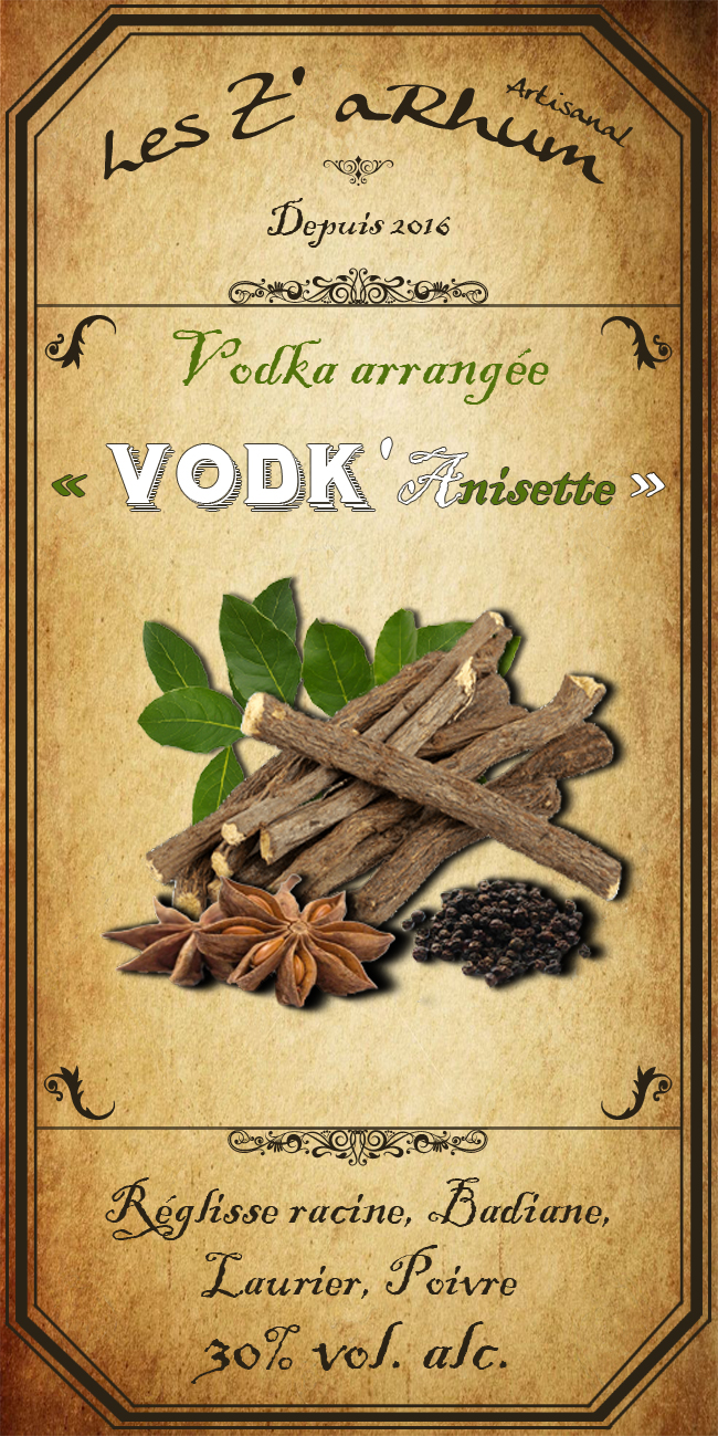 Vodka Arrangée VODK'Anisette - 30° - (10, 20, 50 ou 70cl)