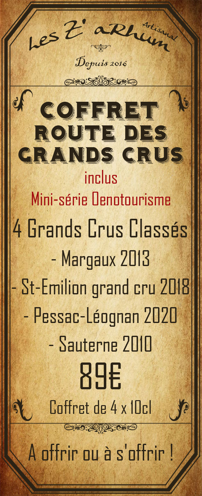 Coffret Vins Grands crus classés
