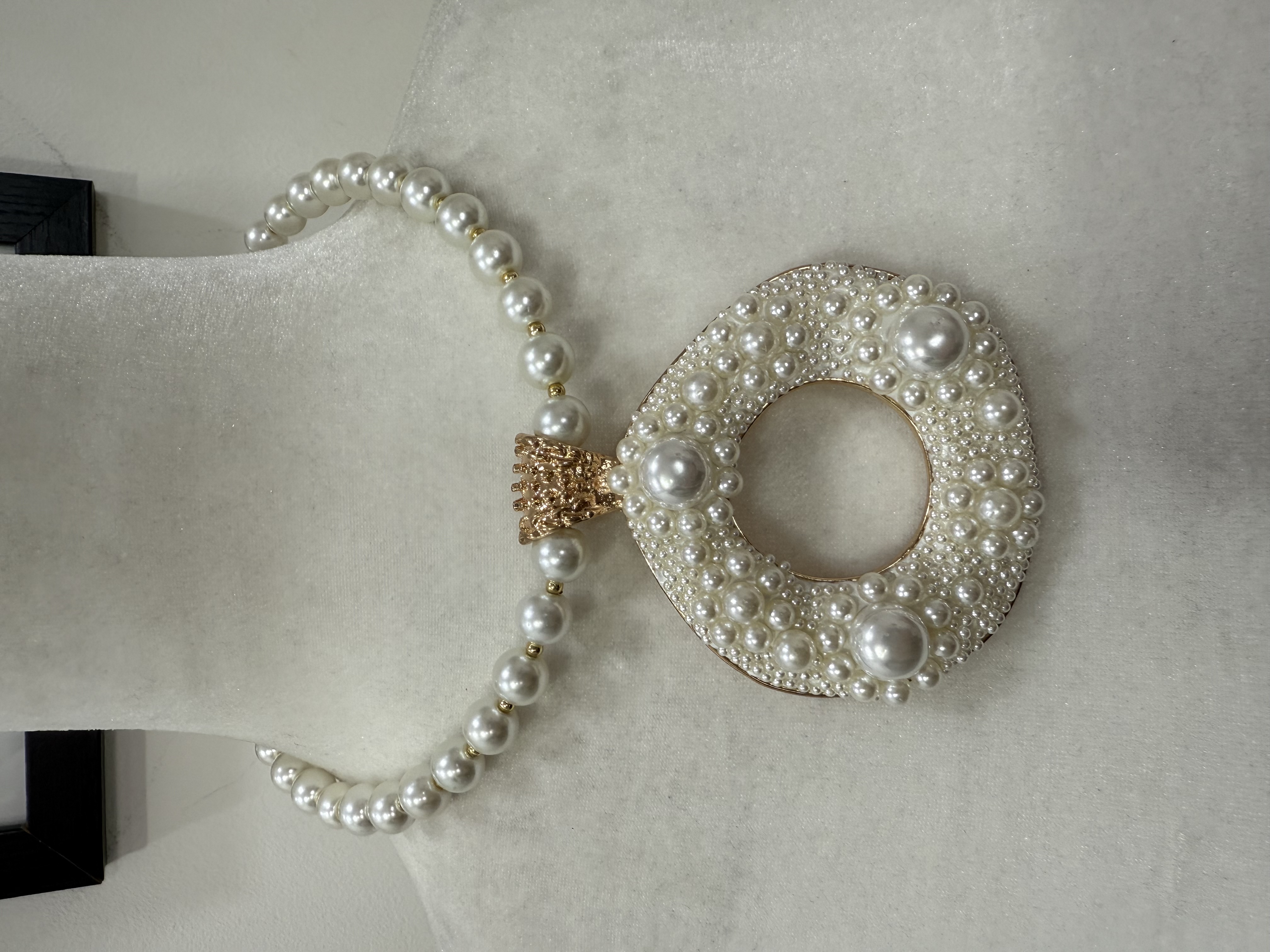Collar aro perlas