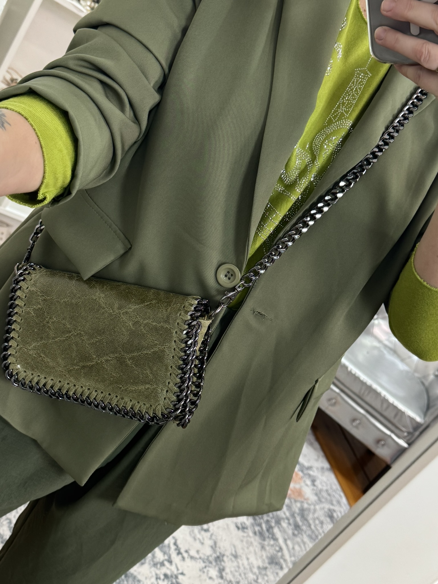 Bolso piel verde