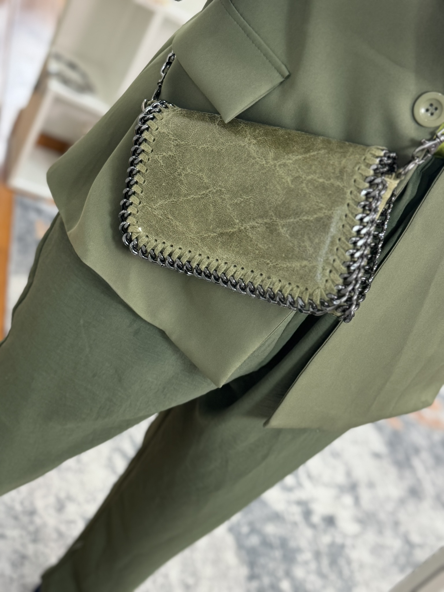 Bolso piel verde