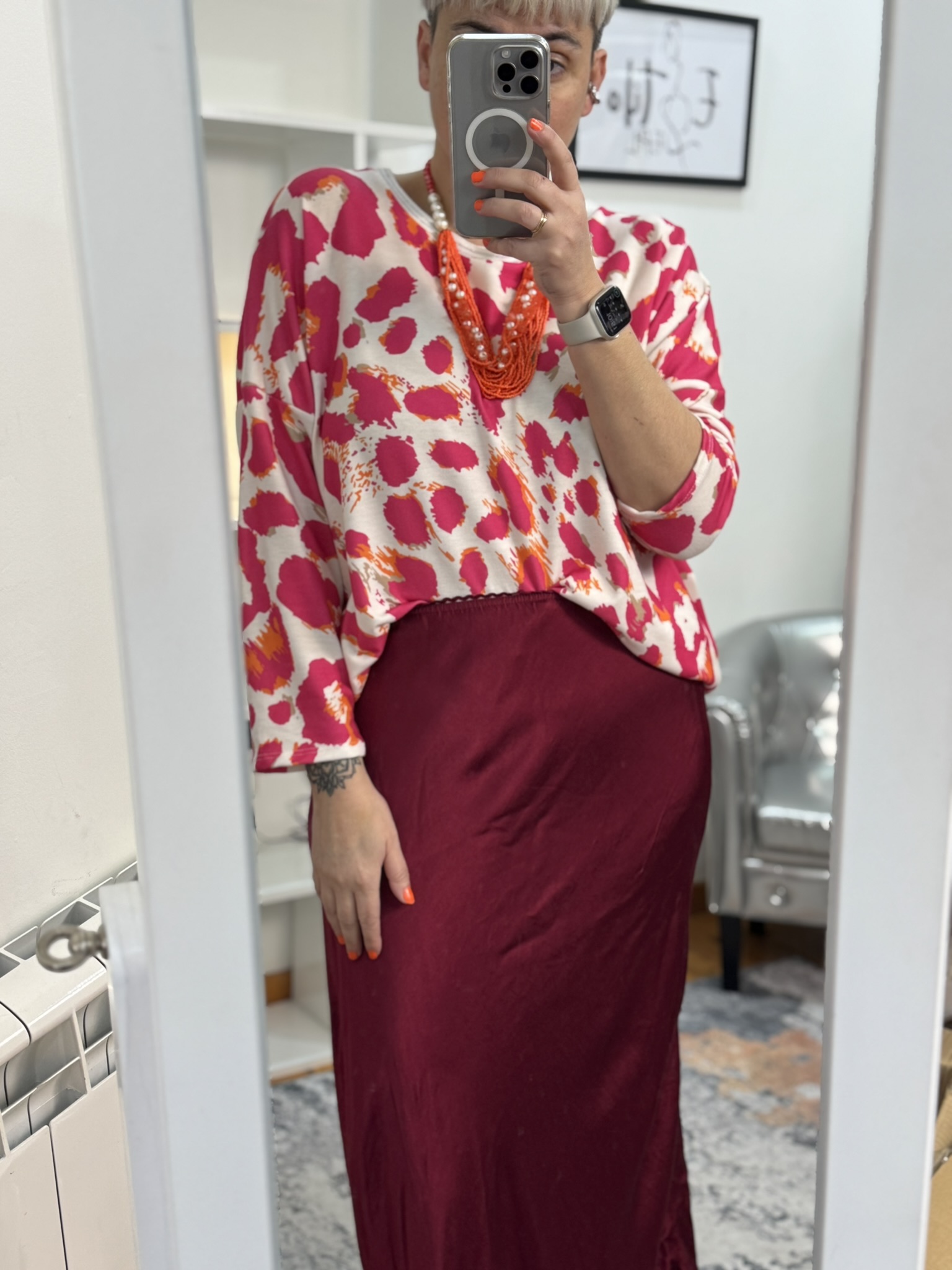 Falda satín 