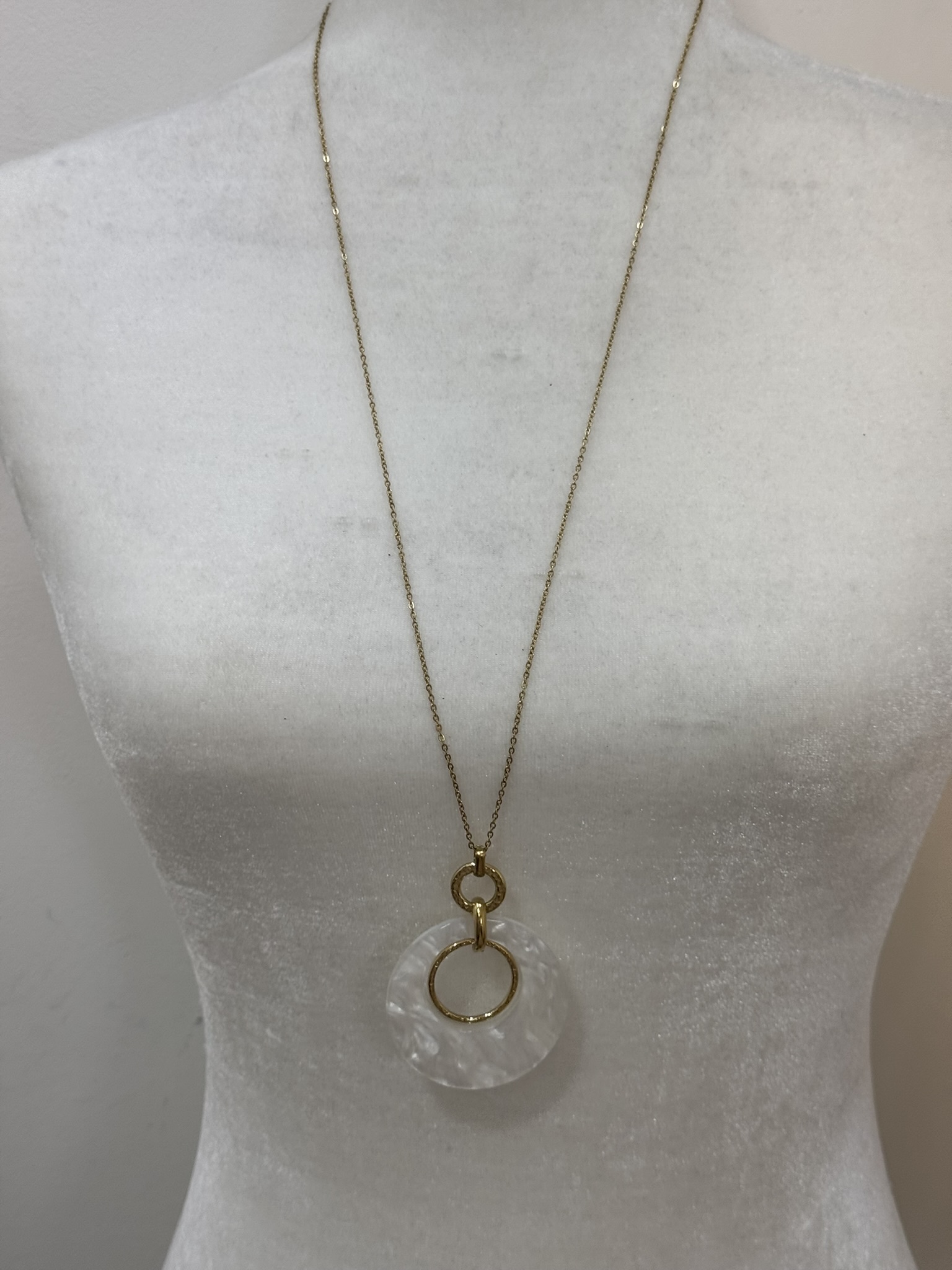 Collar largo luna perlada