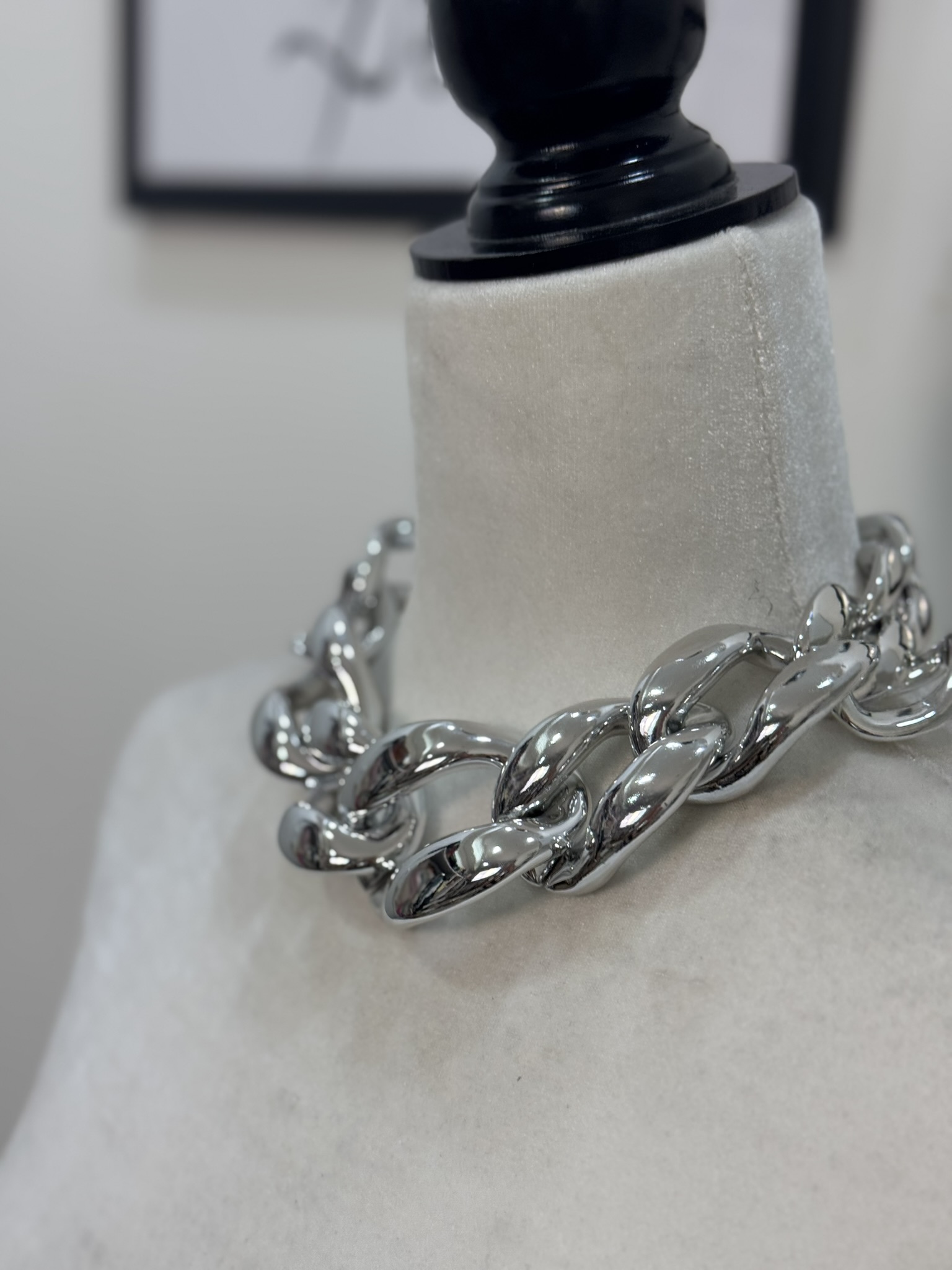 Collar eslabones cromo