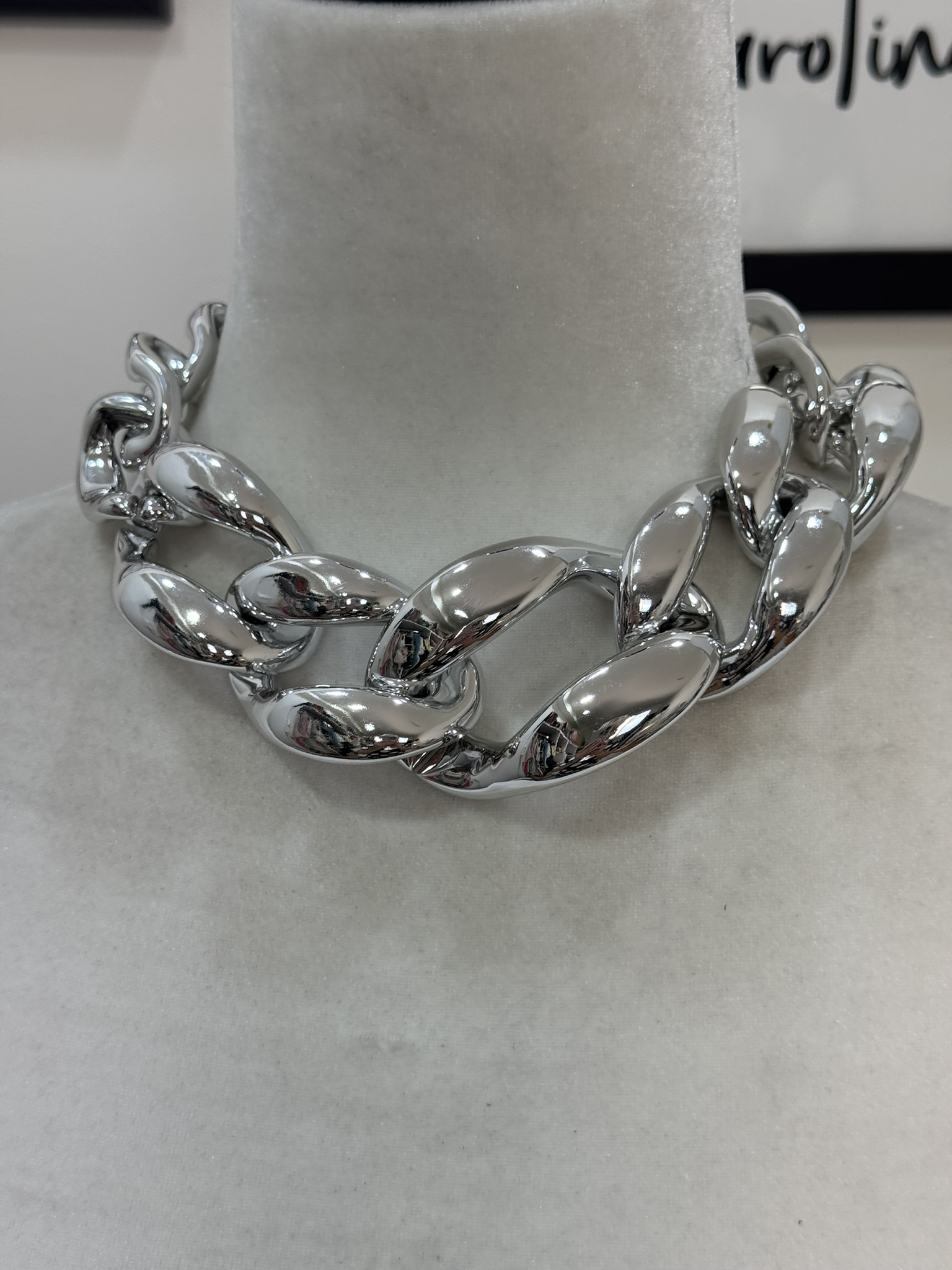 Collar eslabones cromo