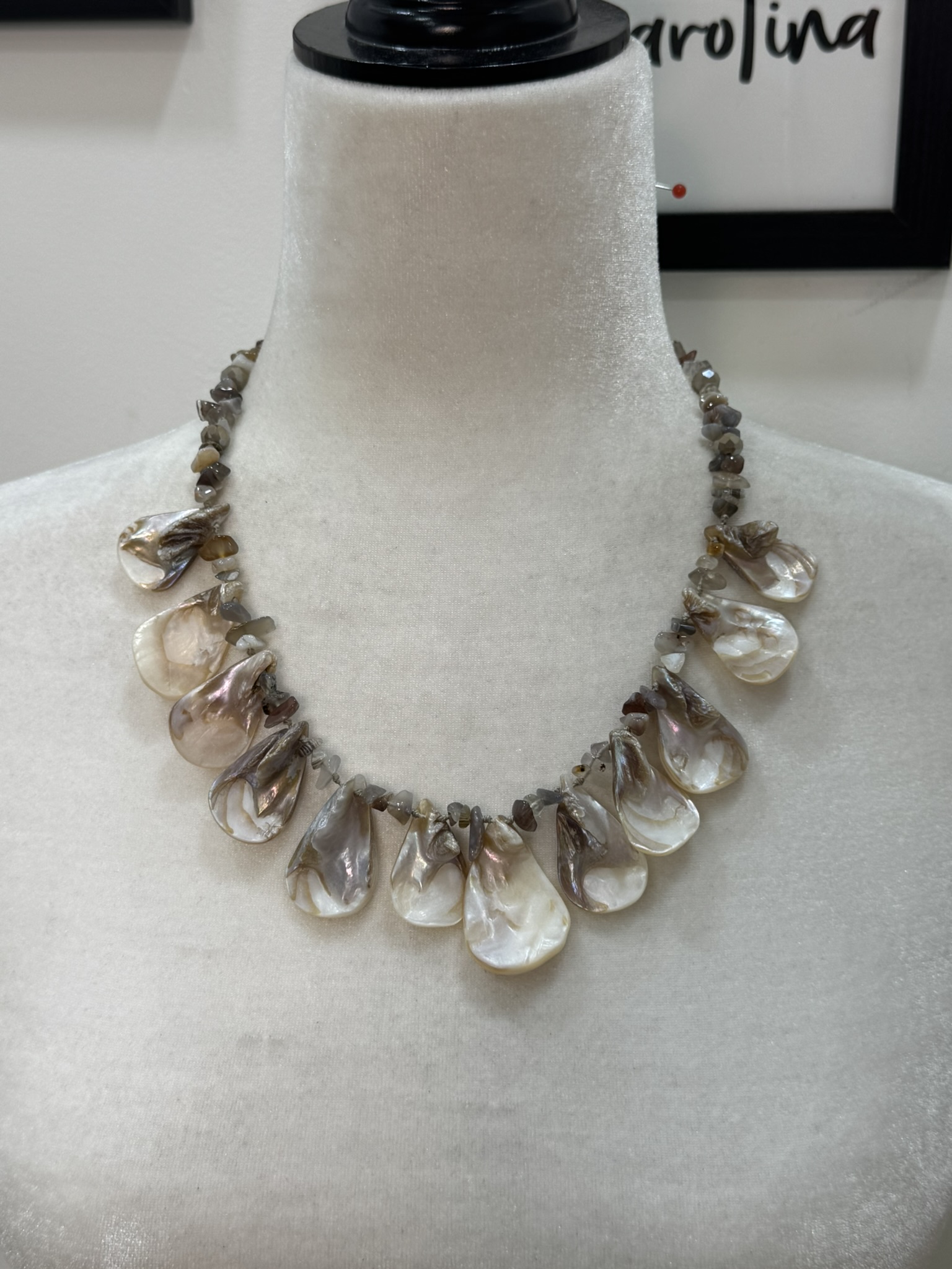 Collar conchas perladas