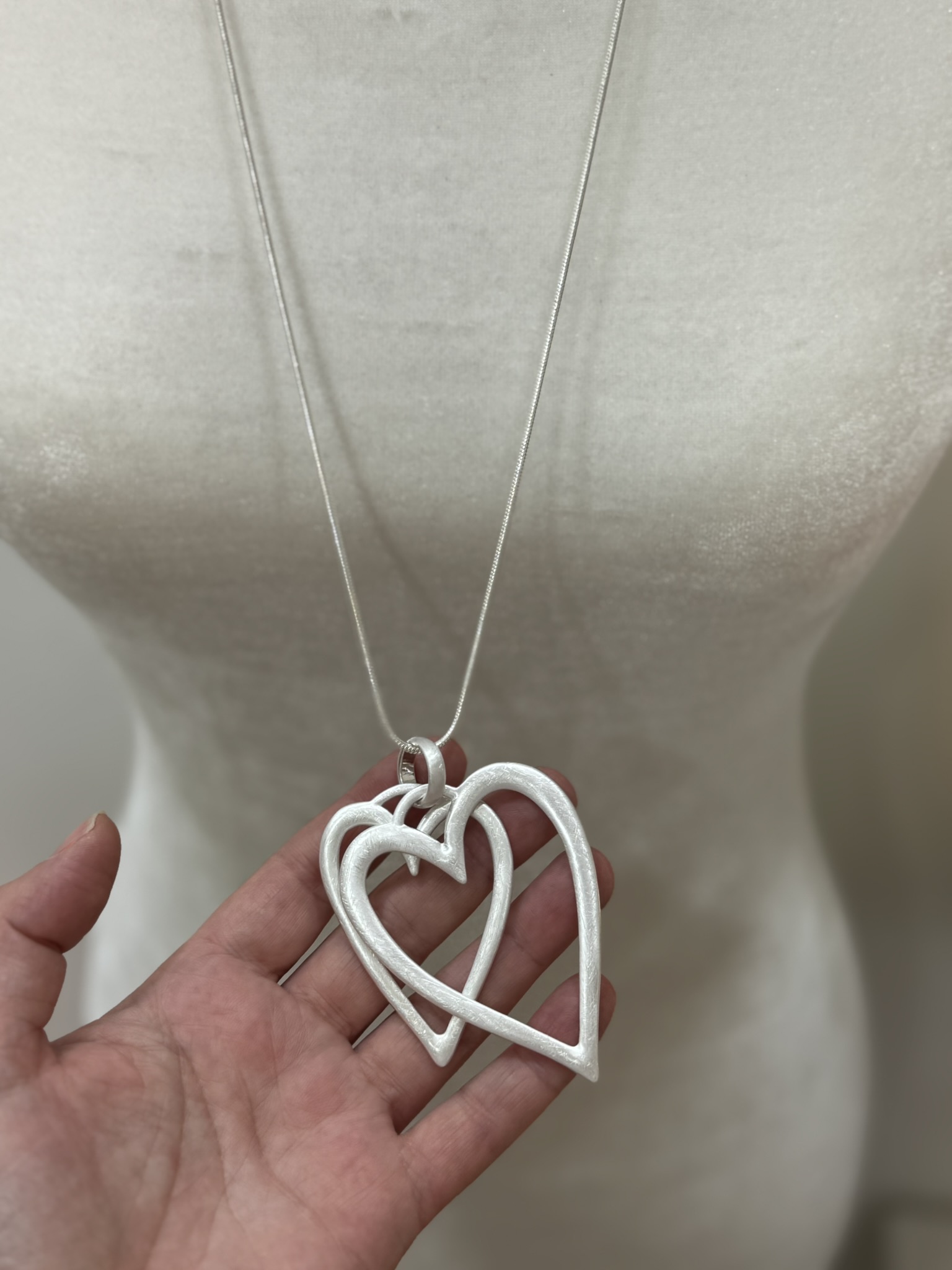 Collar doble corazón