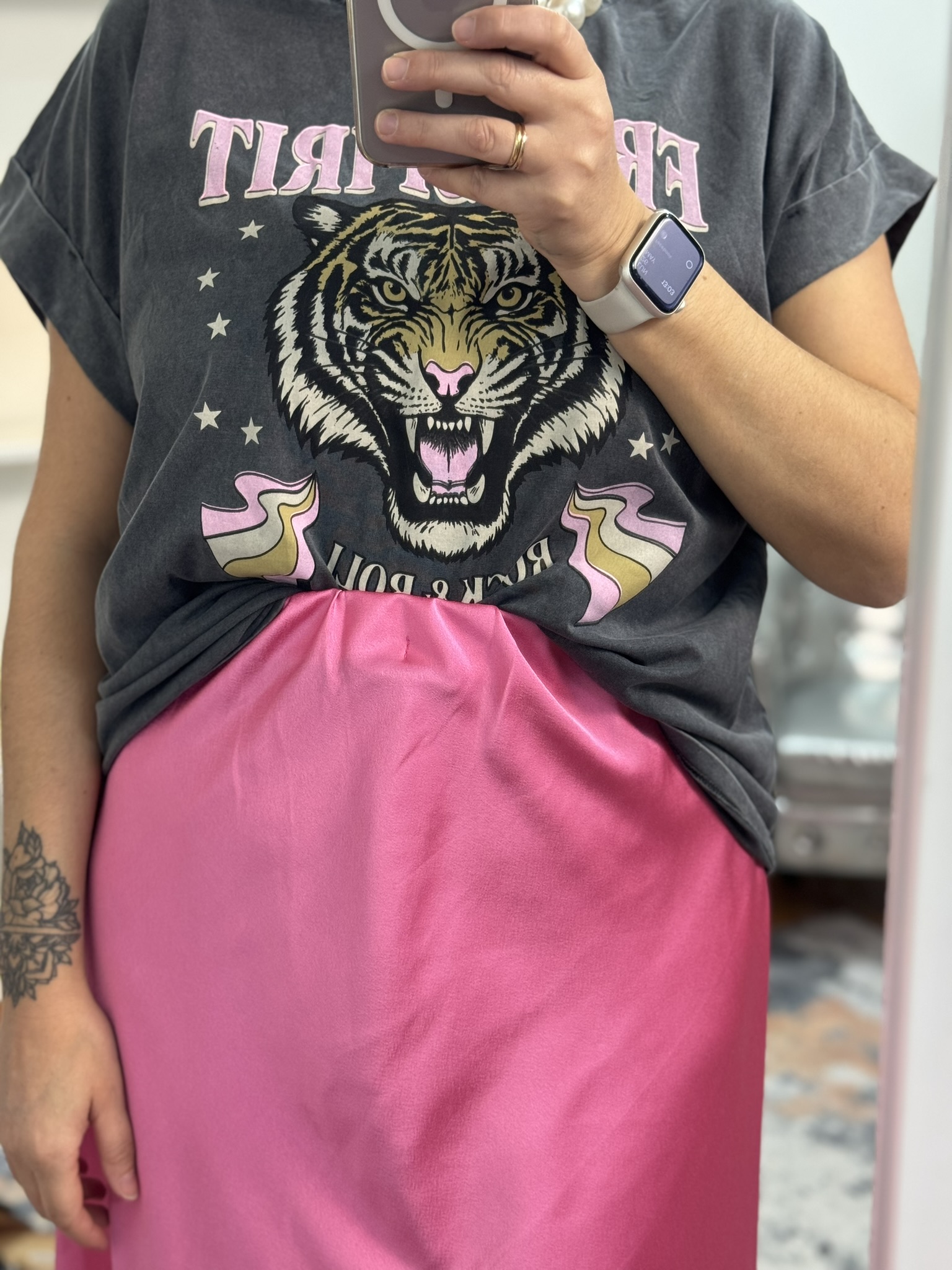 Camiseta estampada tigre "FREE SPIRIT"