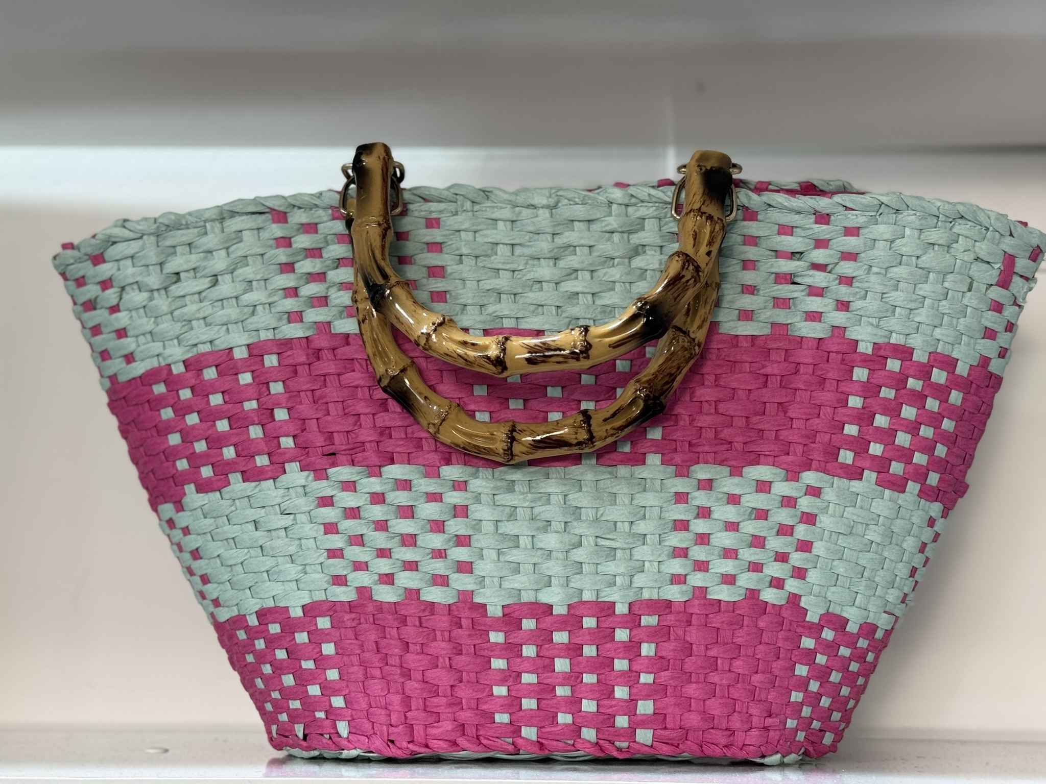 Bolso capazo bicolor