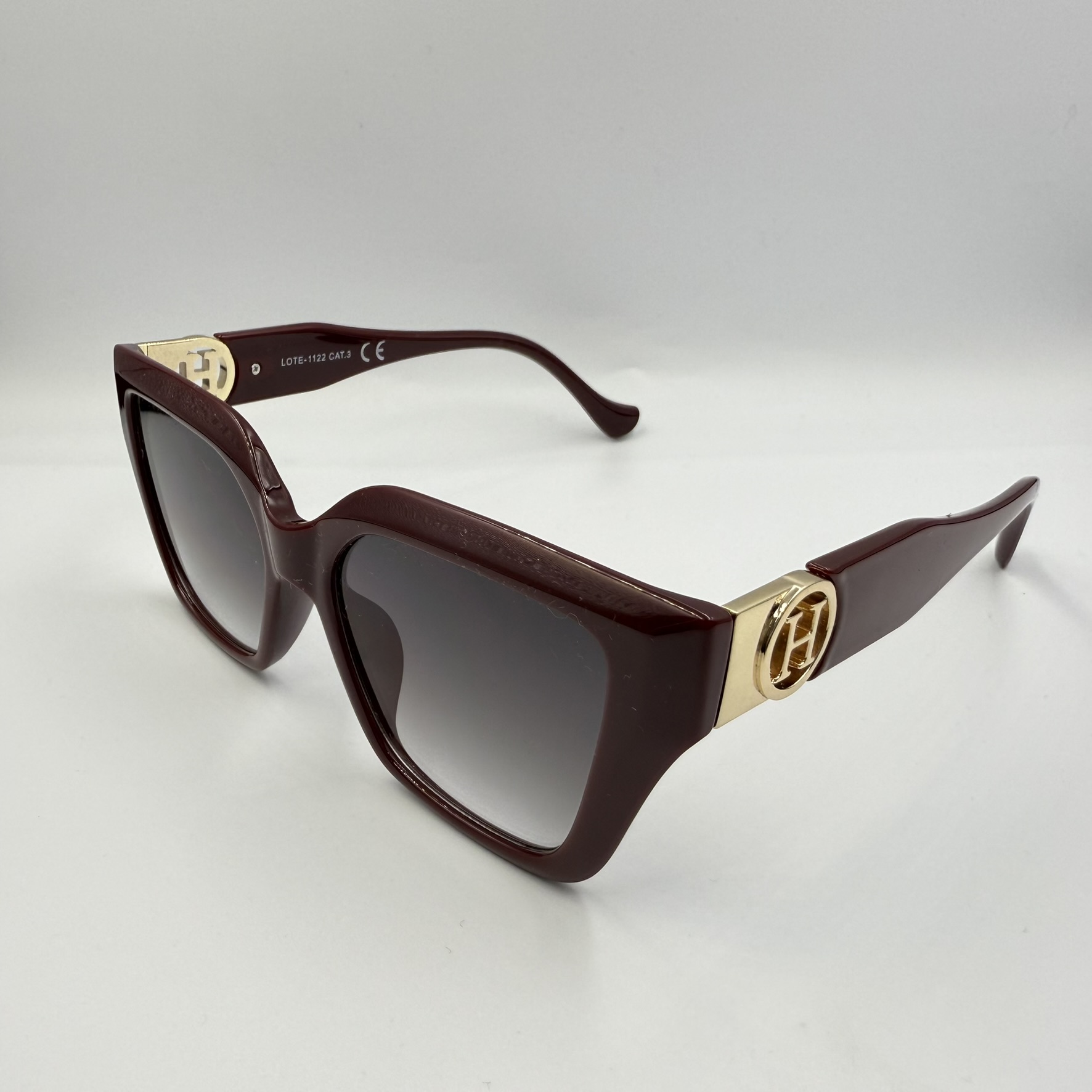 Gafas de sol granate H dorada
