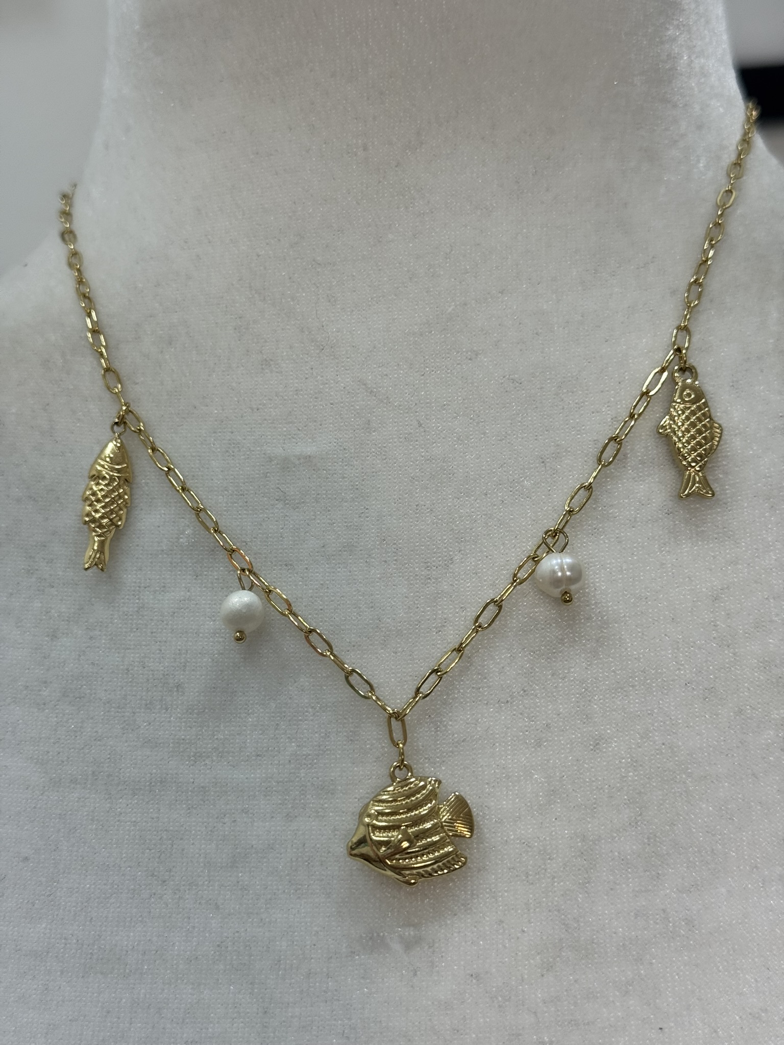Collar acero peces