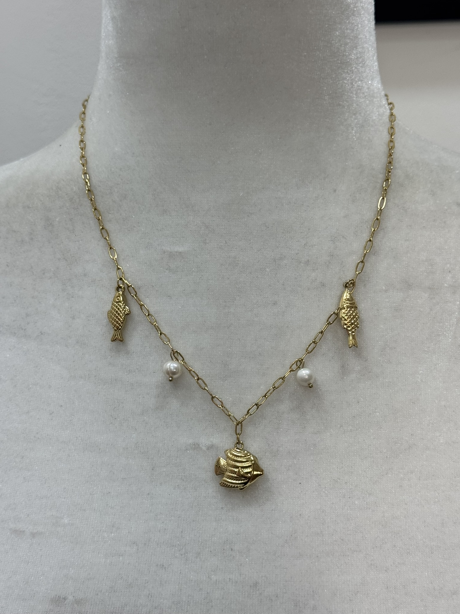 Collar acero peces