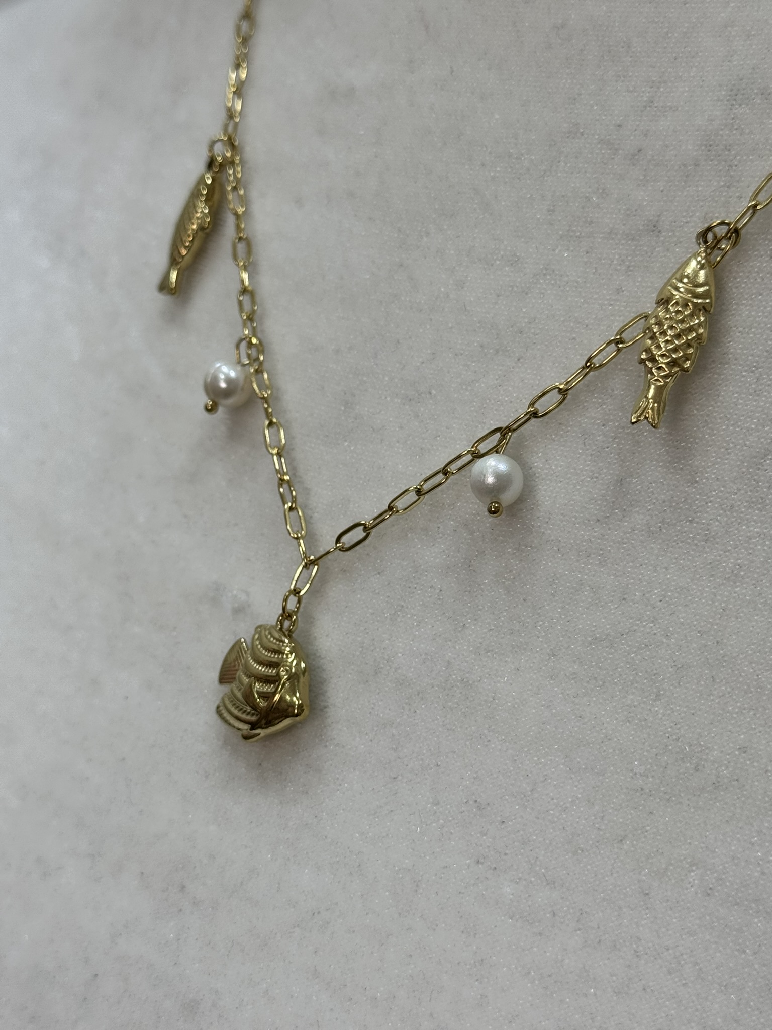 Collar acero peces
