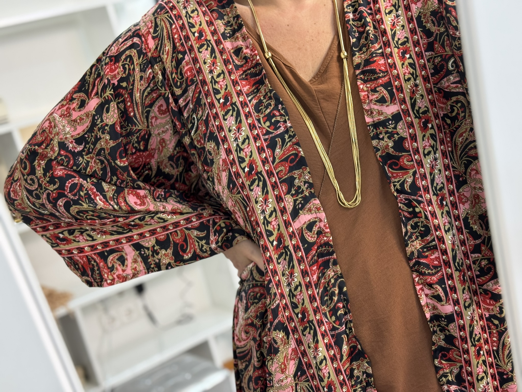 Kimono largo cinturón