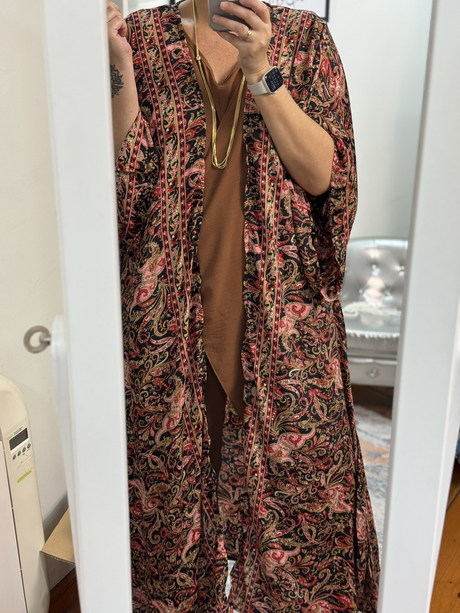 Kimono largo cinturón