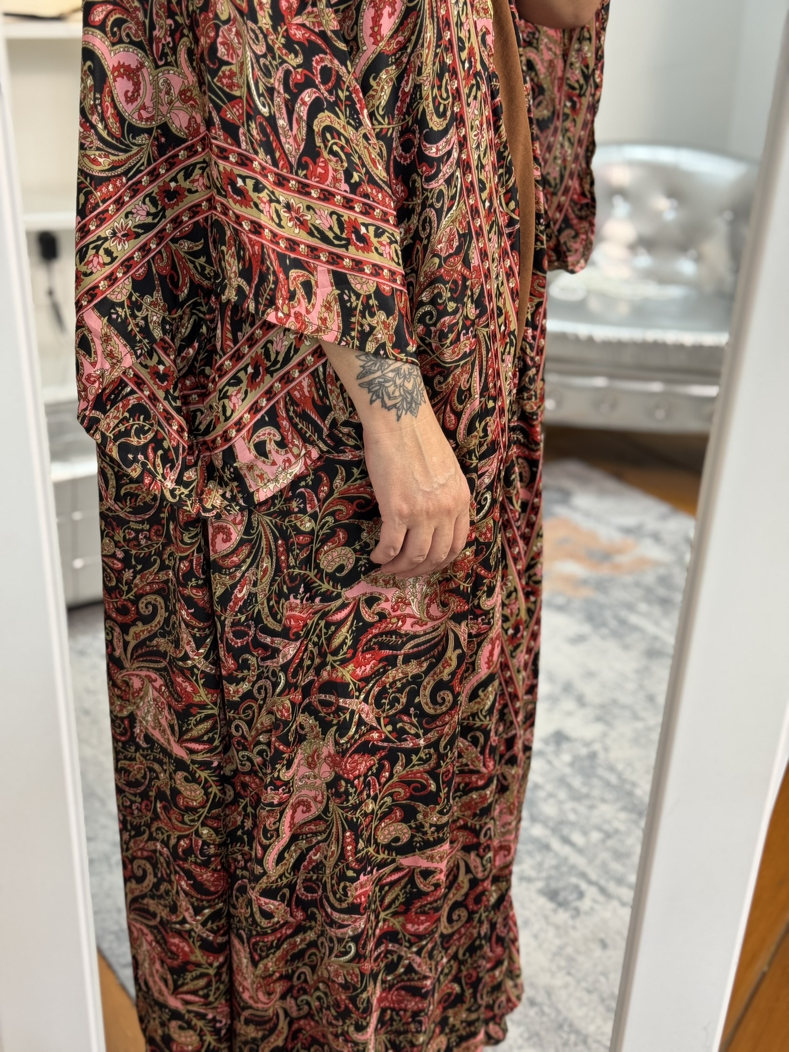 Kimono largo cinturón