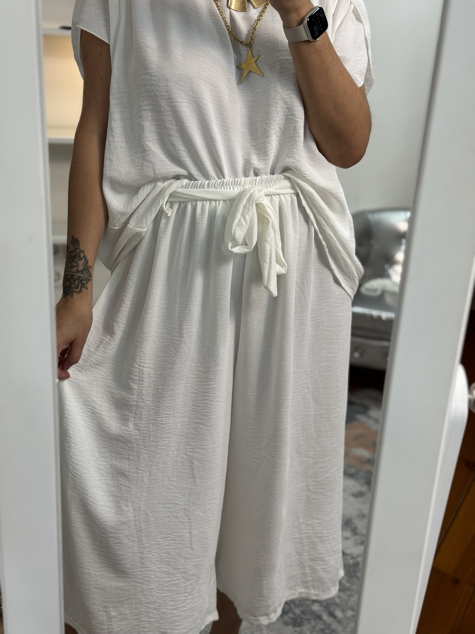 Pantalón culotte fluido