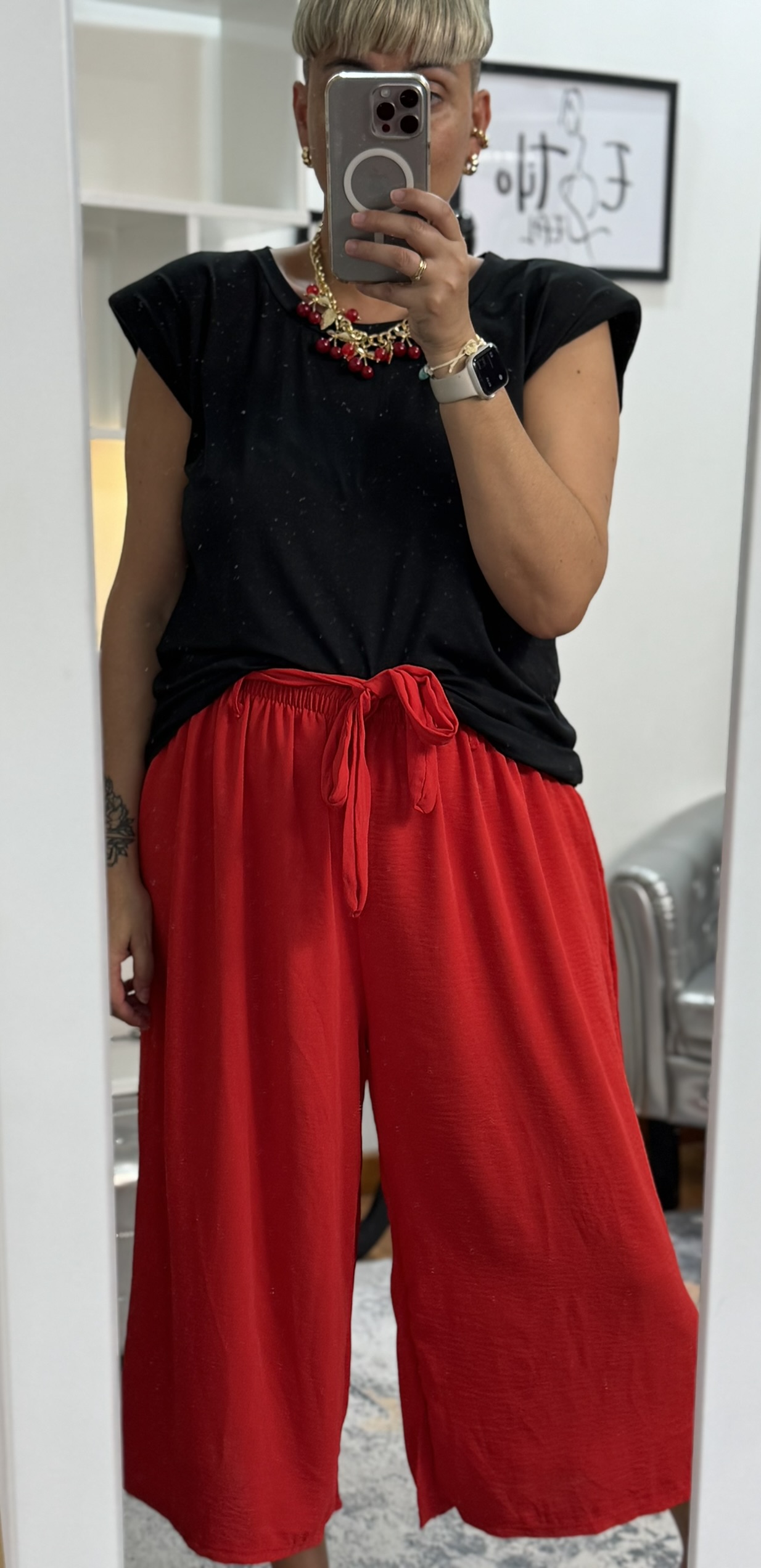 Pantalón culotte fluido