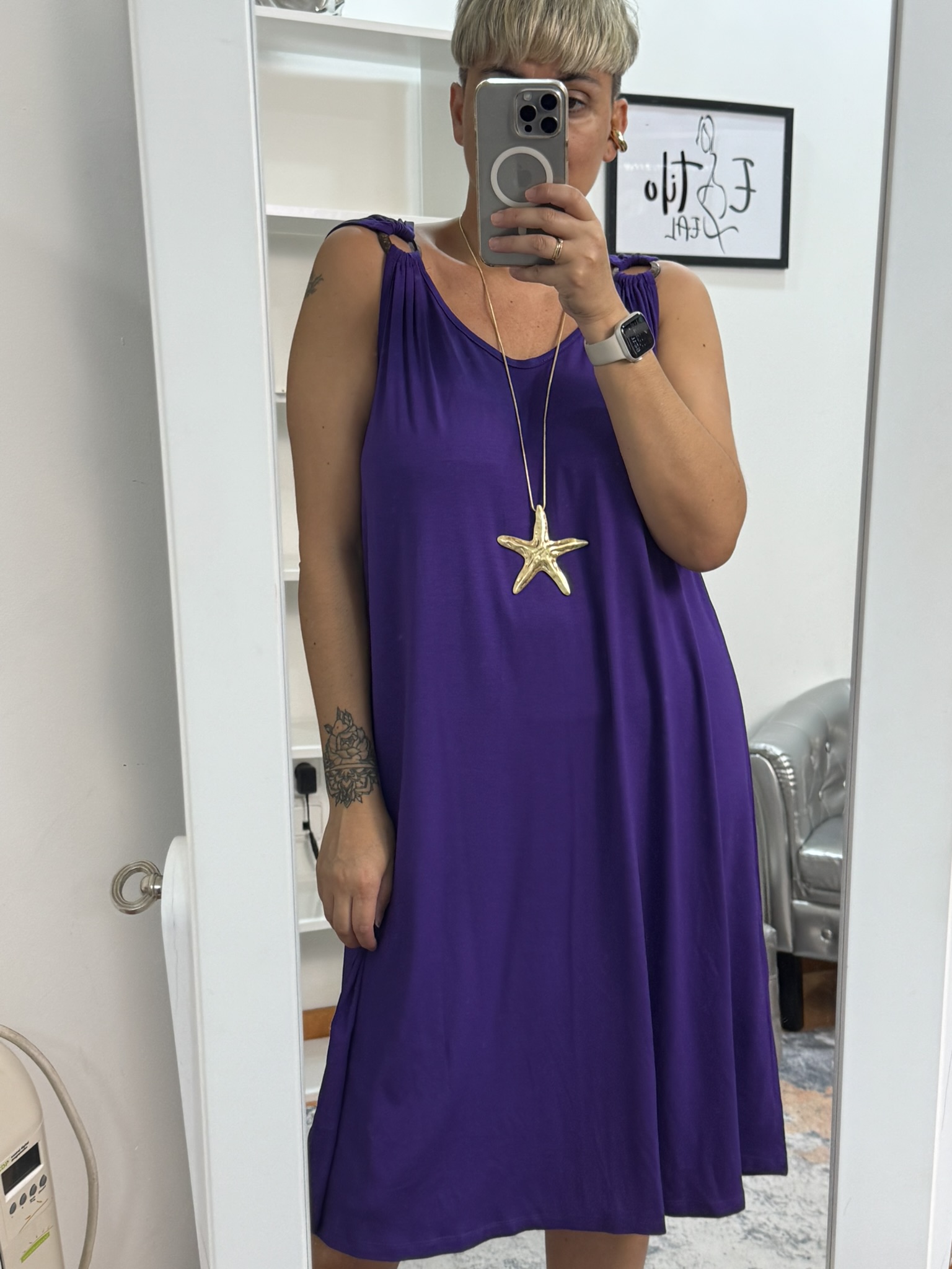 Vestido detalle hombro