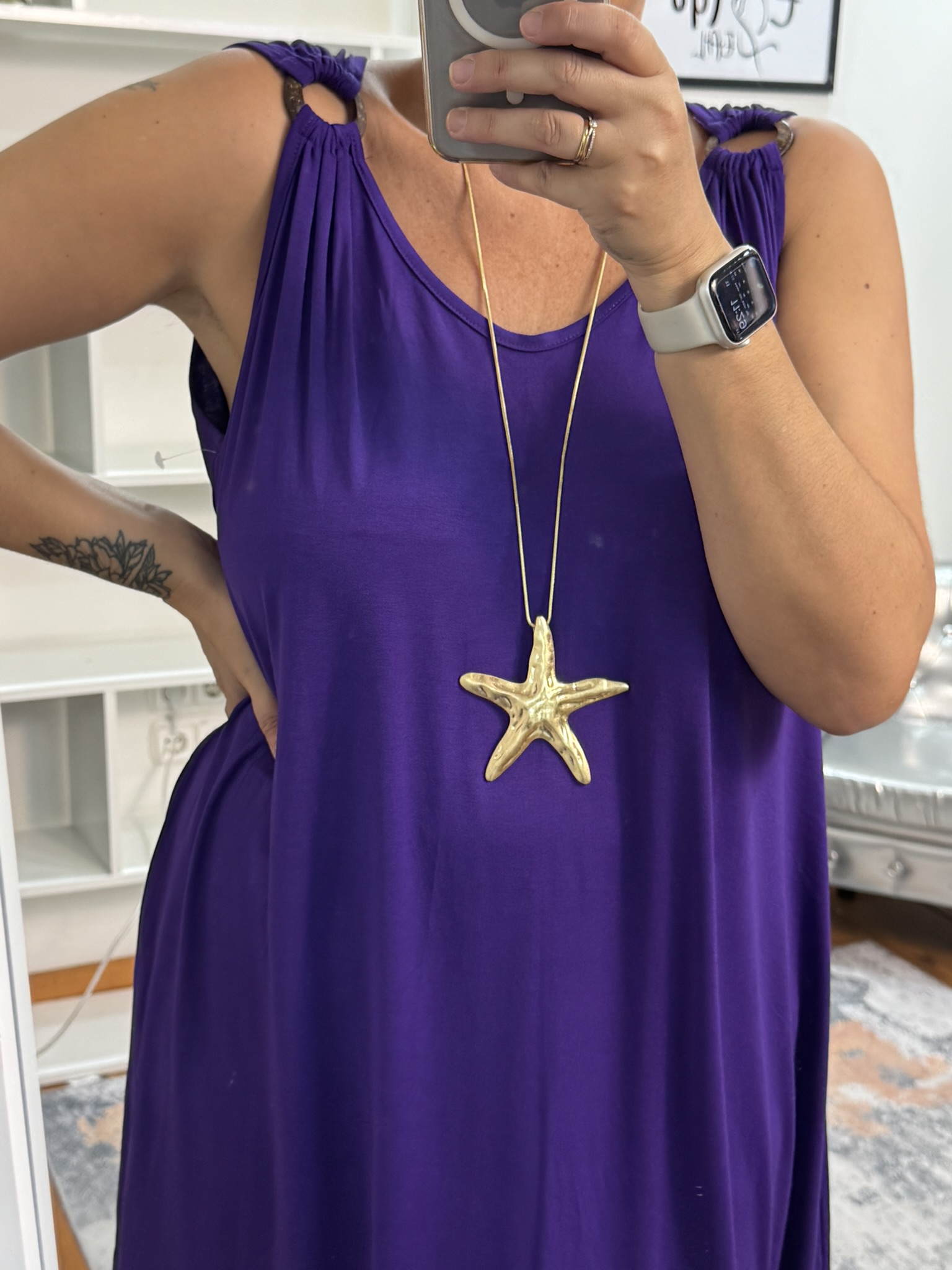 Vestido detalle hombro