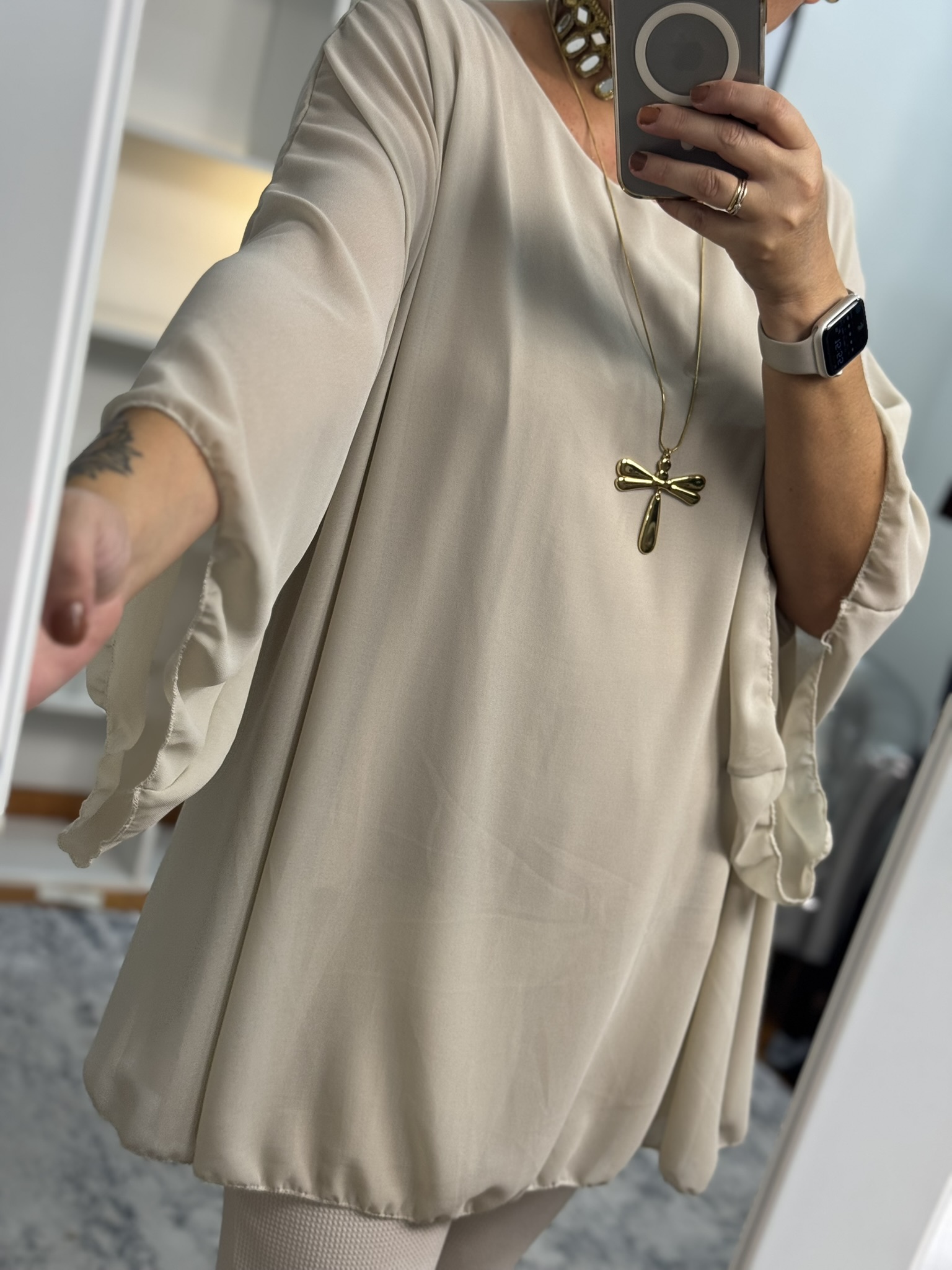 Camisa evasé gasa