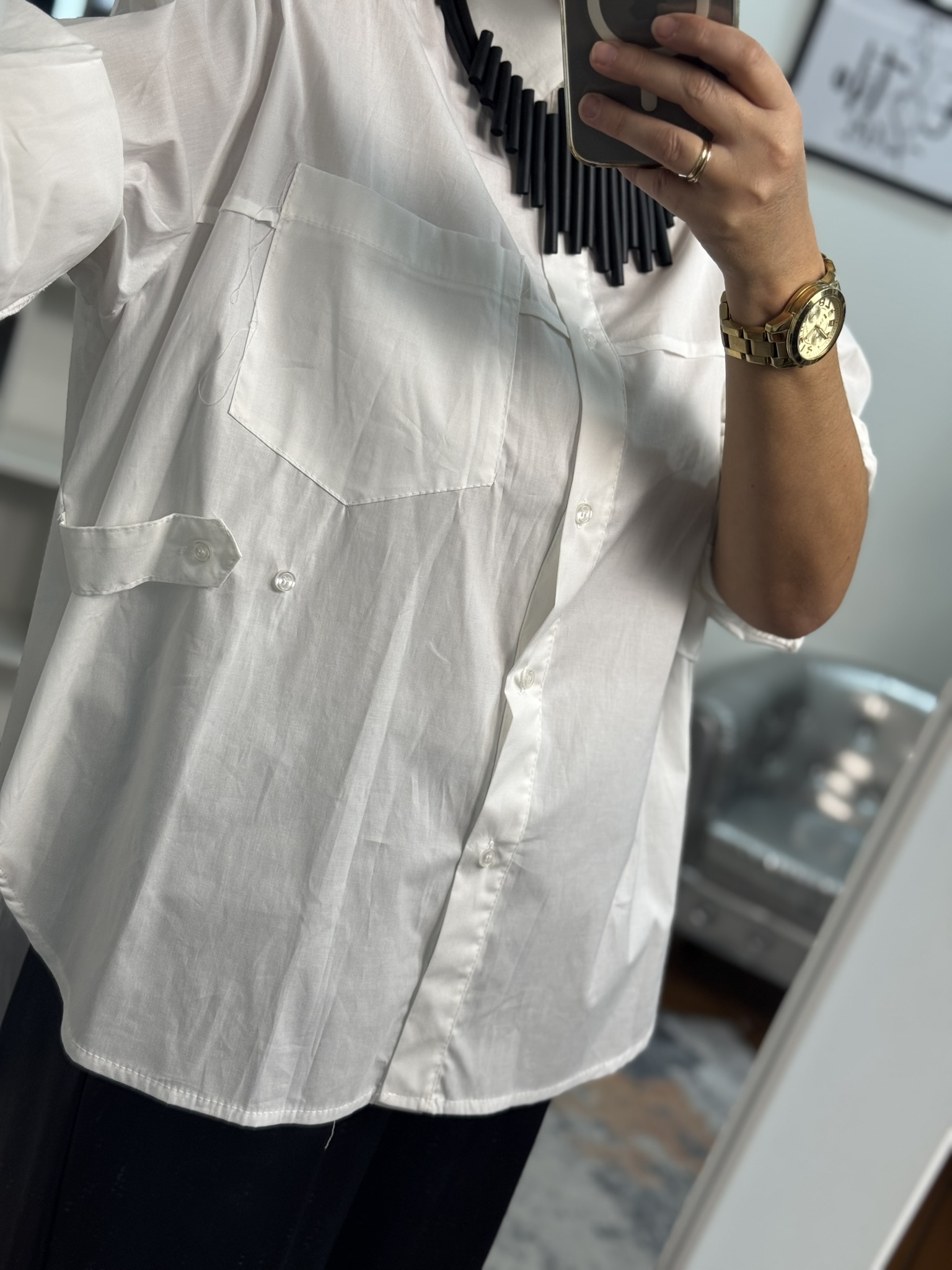 Camisa premium agodón trabillas
