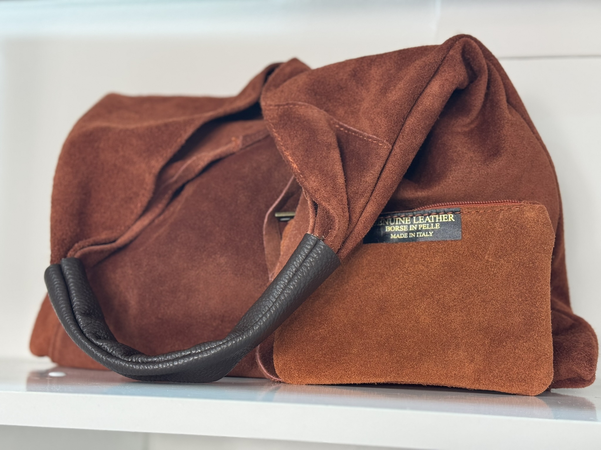 Bolso piel serraje 