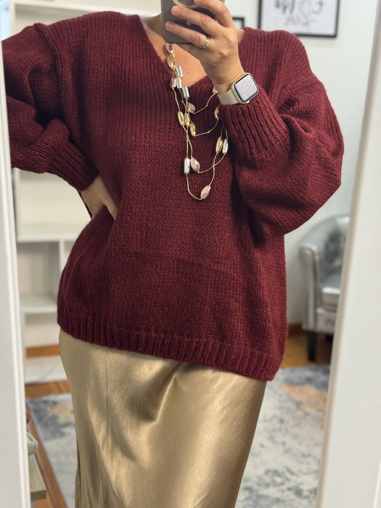 Jersey pico oversize con mohair