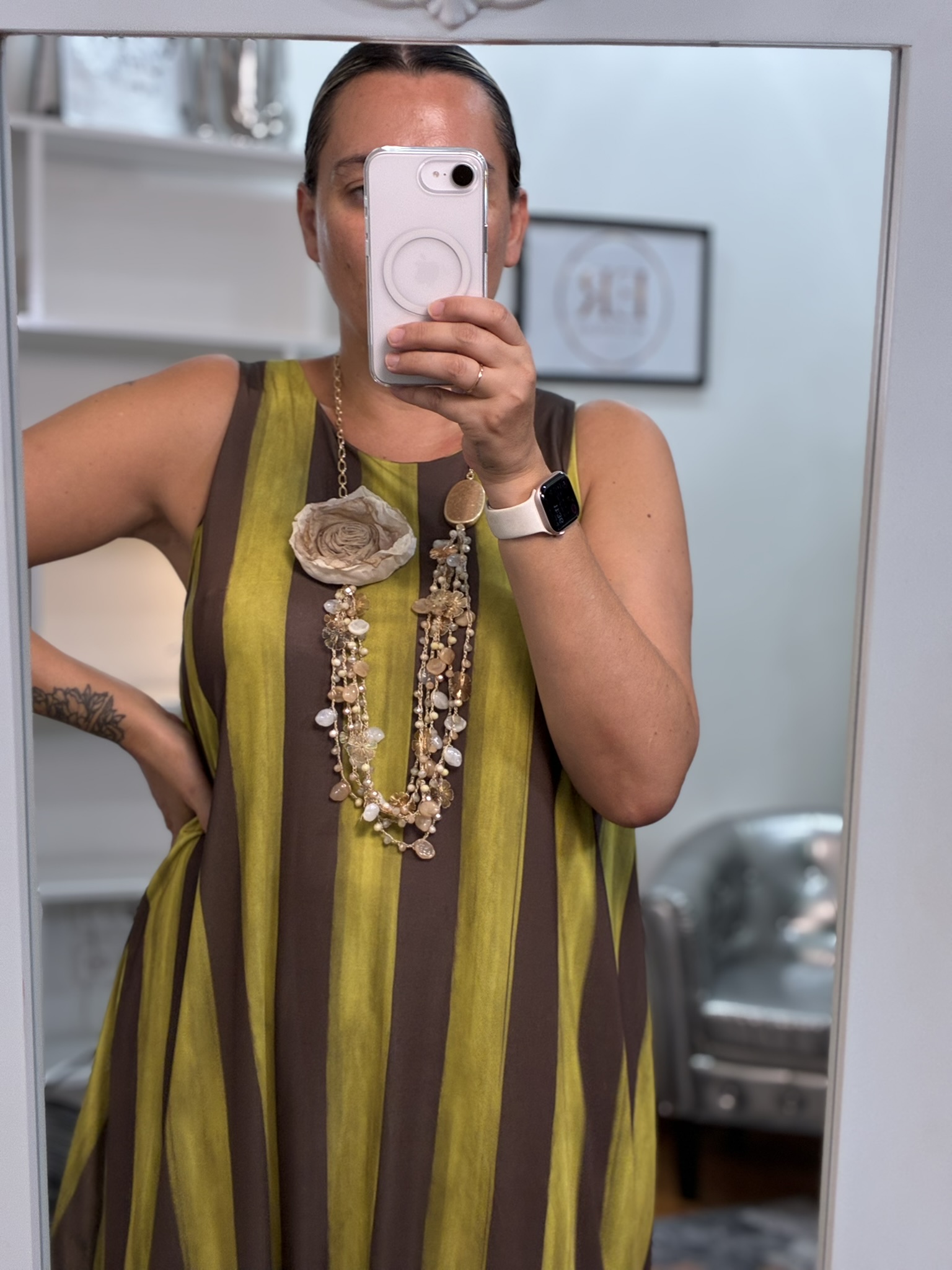 Vestido tela fría evasé