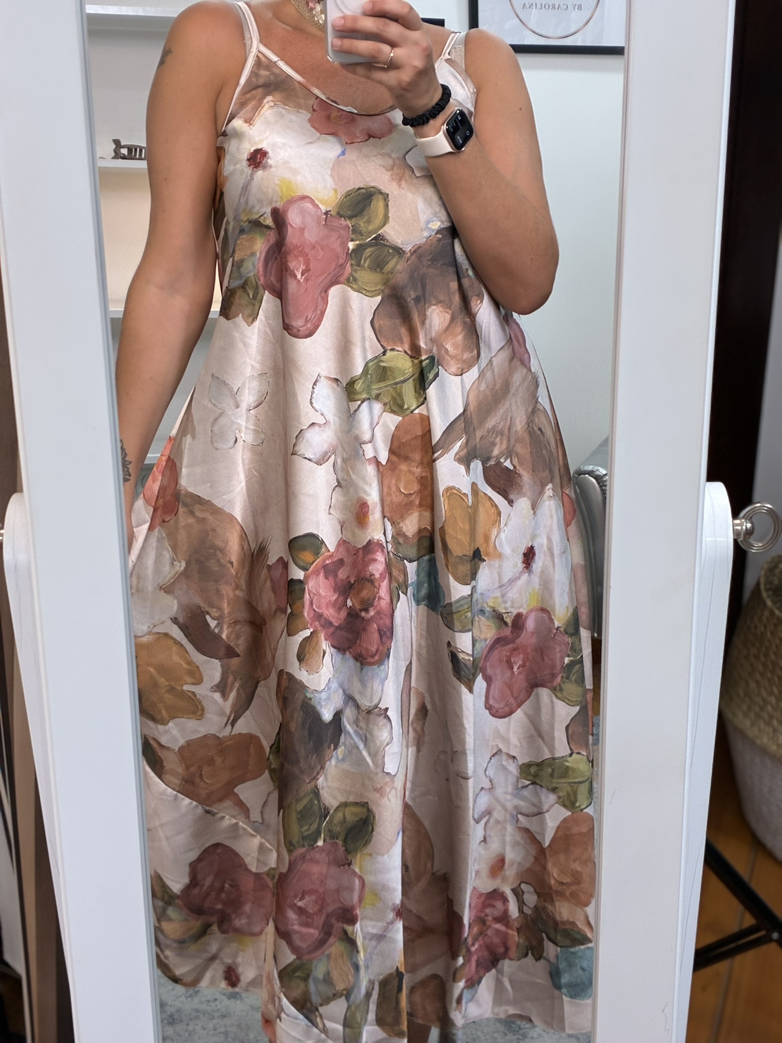 Vestido lencero flores 