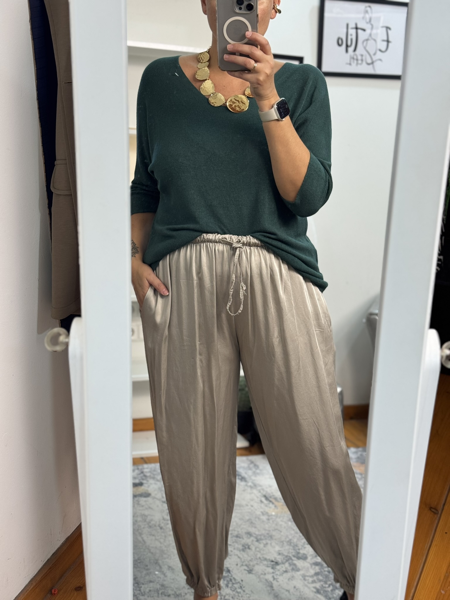 Bombacho satinado cordón