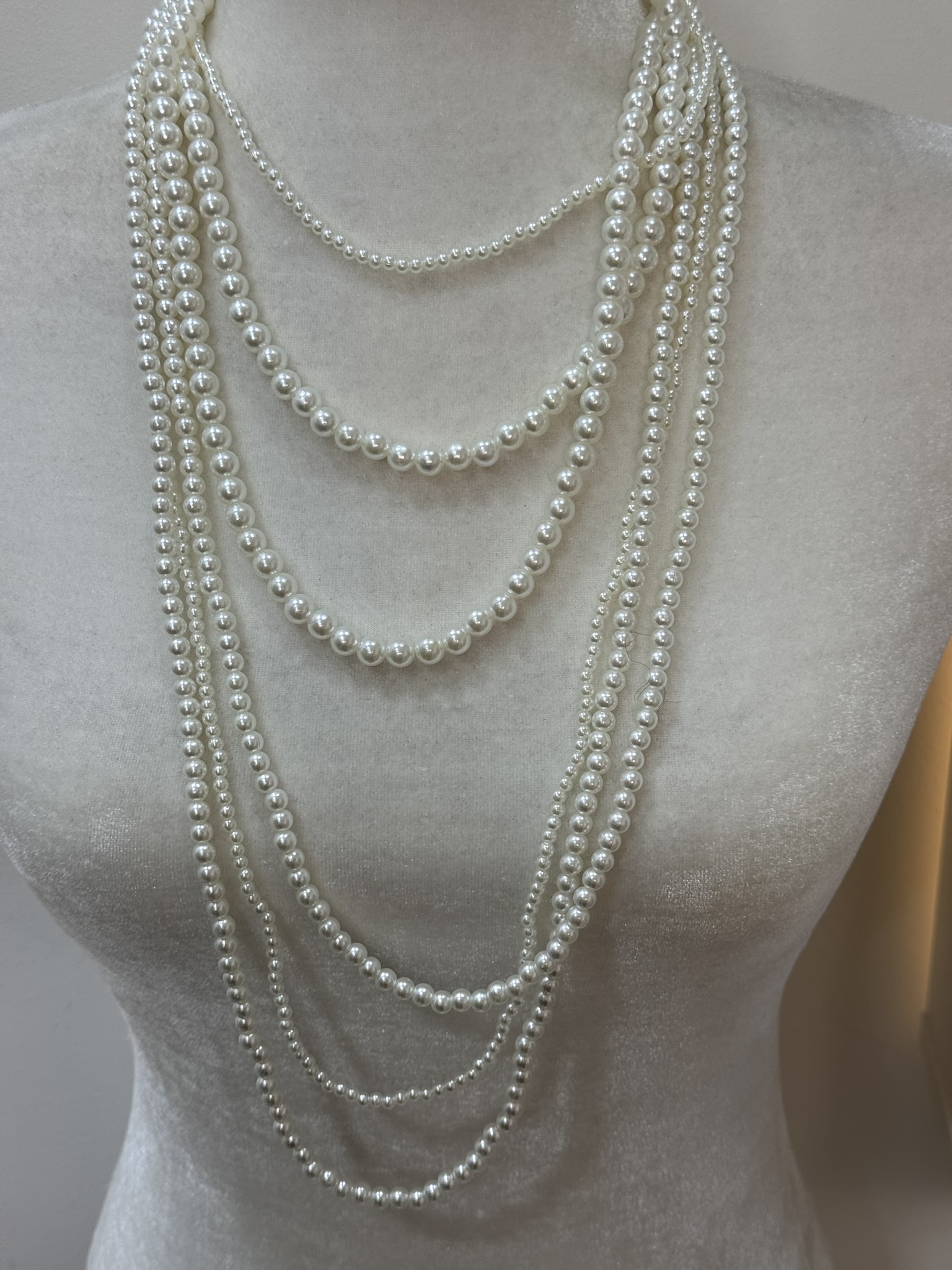 Collar vueltas perlas