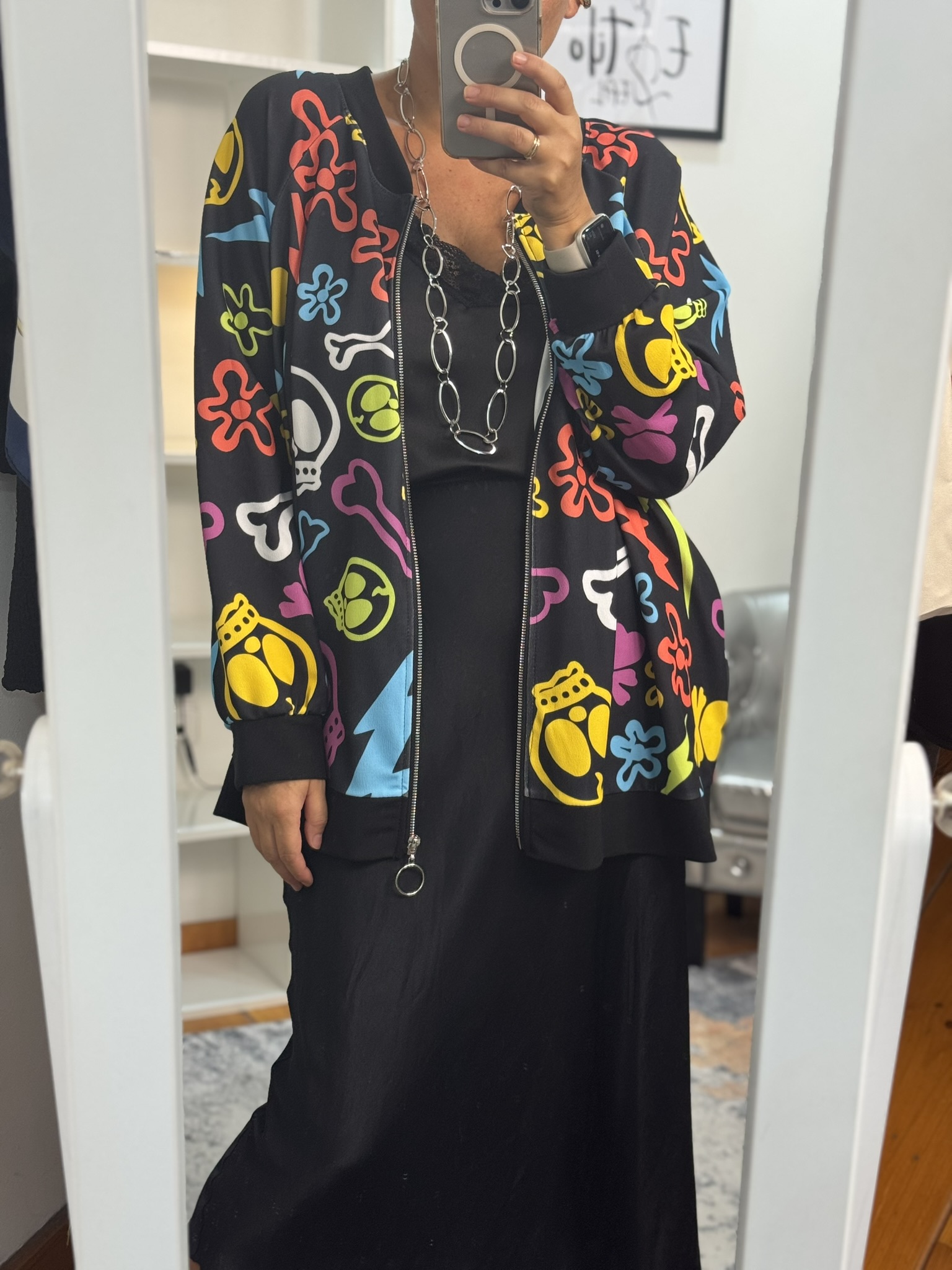 Bomber estampada