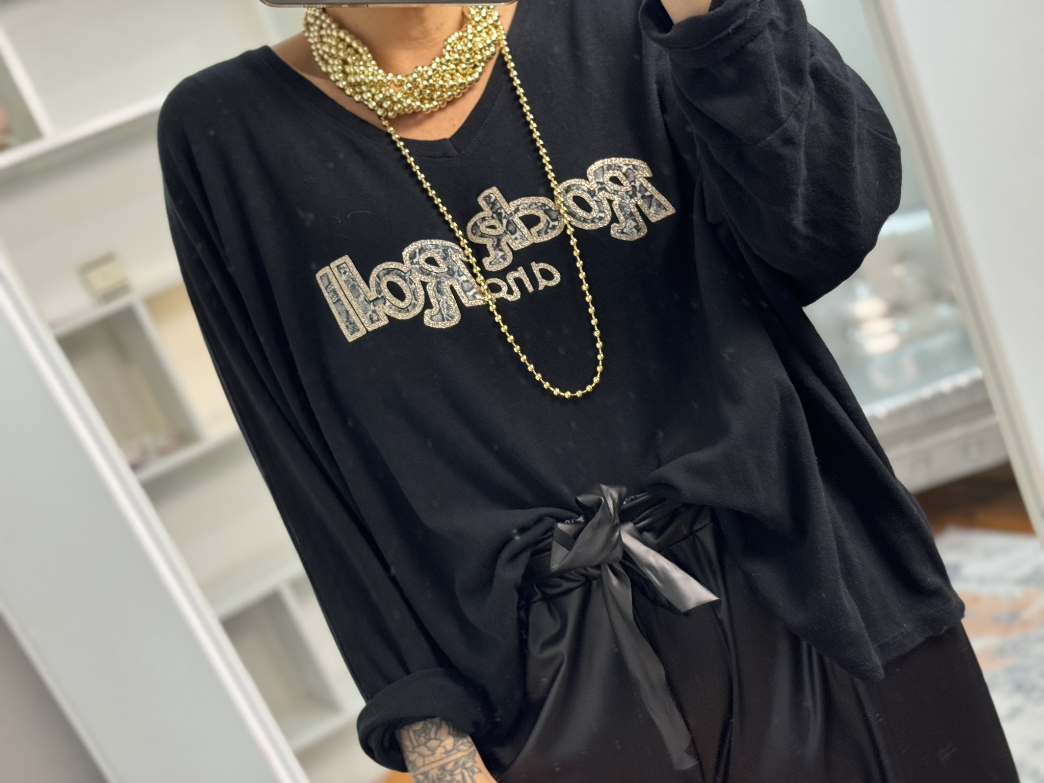 Camiseta oversize algodón Rock