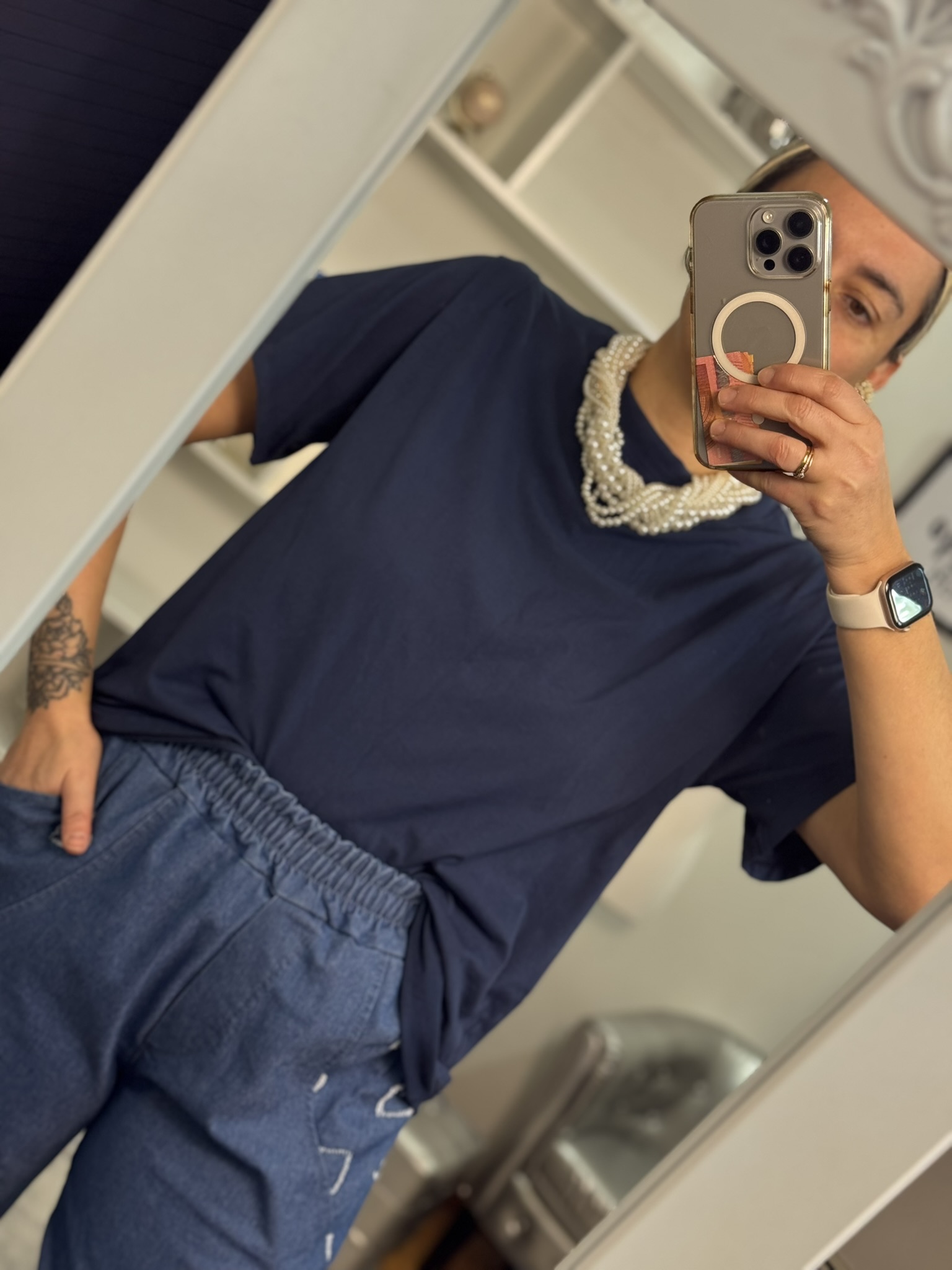 Jeans multitalla detalle corazones