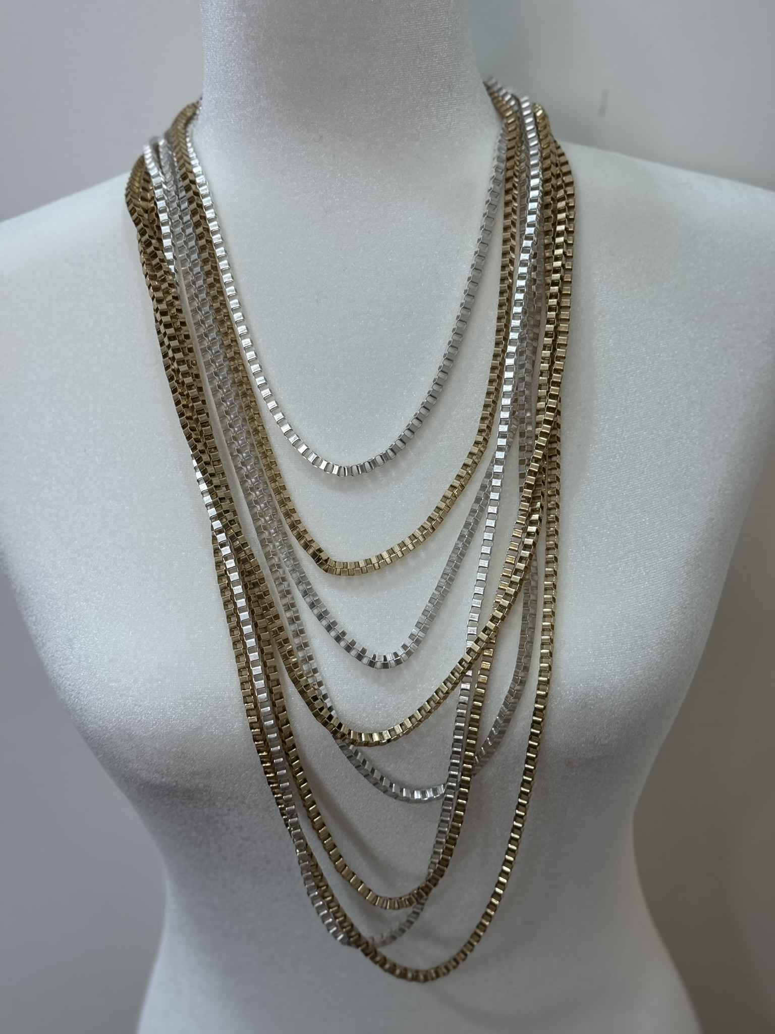 Collar vueltas metalizado