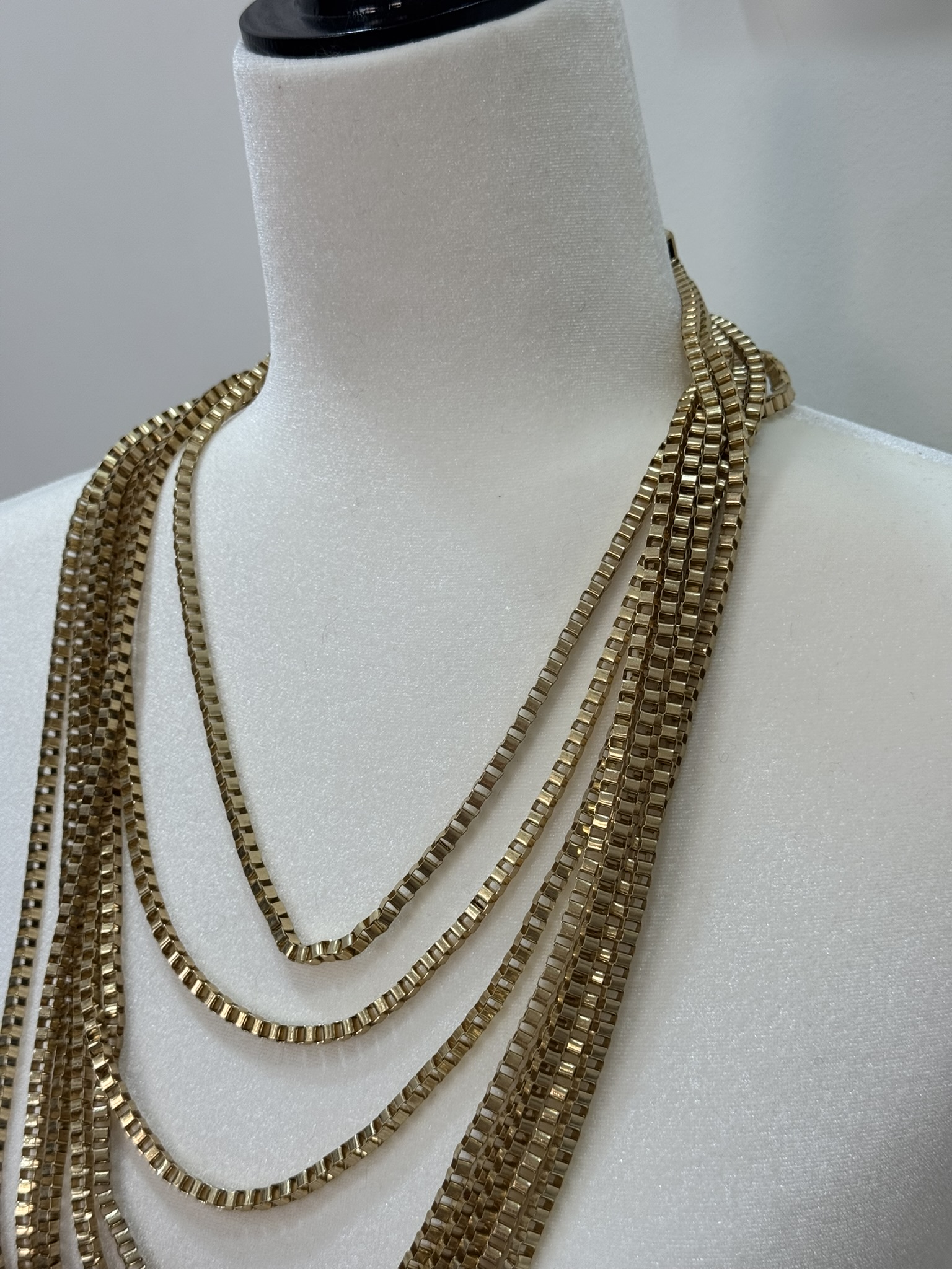 Collar vueltas metalizado