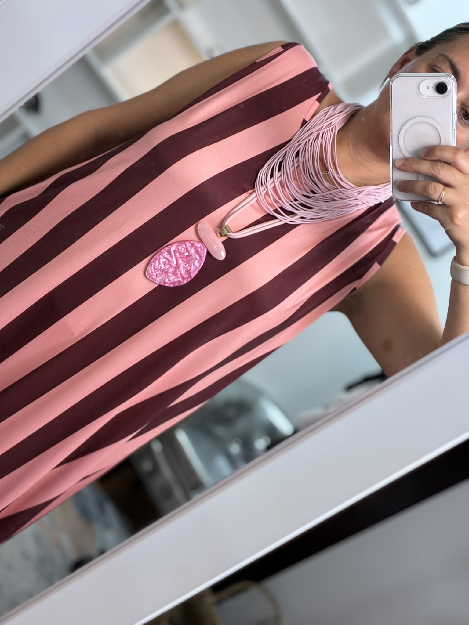 Vestido rayas tela fría 